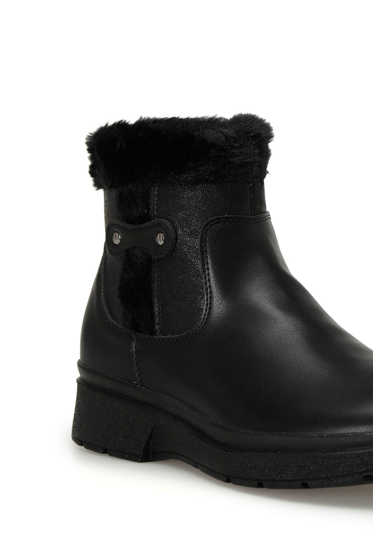 Polaris 166693.Z4PR Siyah Kadın Düz Bot - Görsel 8