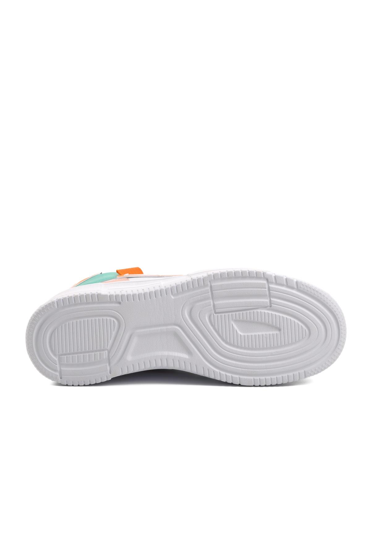 Nefertiti Beyaz-Sarı Unisex Hi Sneaker - Görsel 6