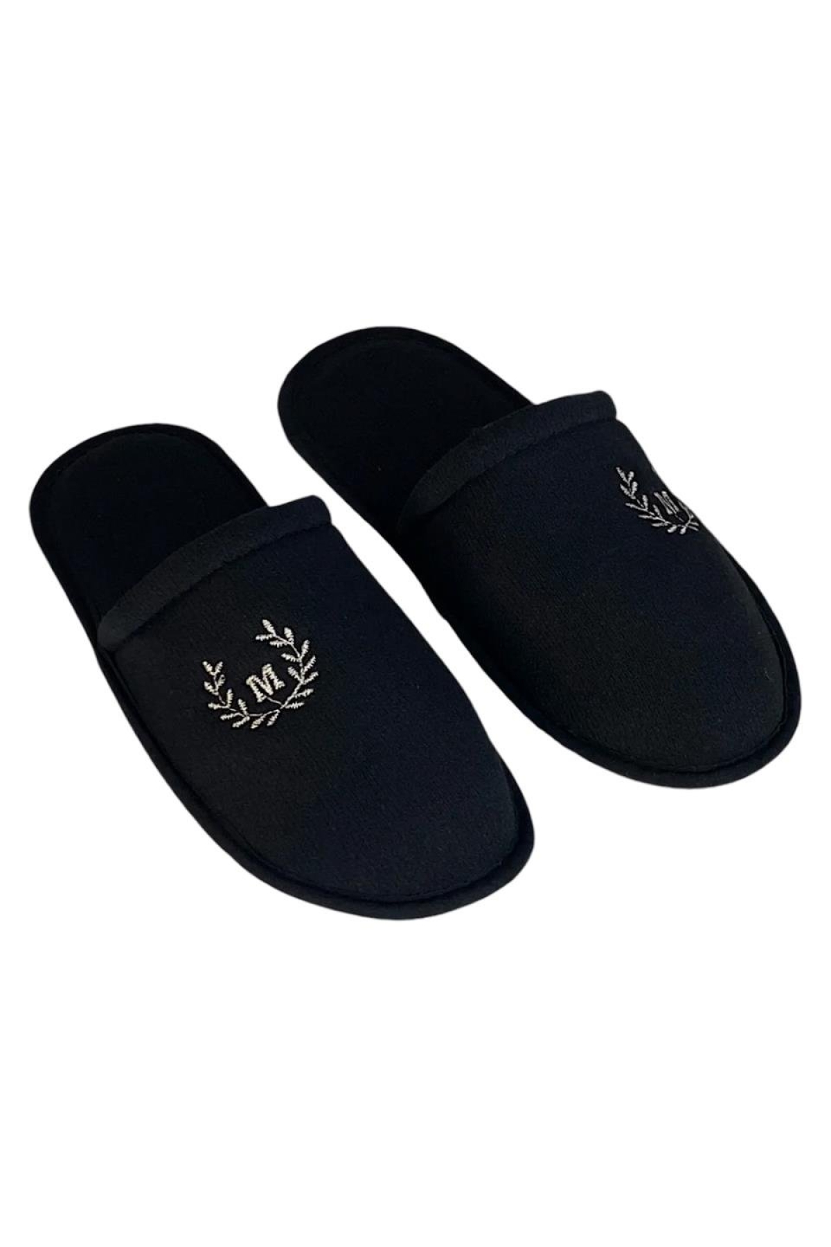 Kışlık Erkek Ev Terliği SİYAH - BEYAZ - Görsel 4