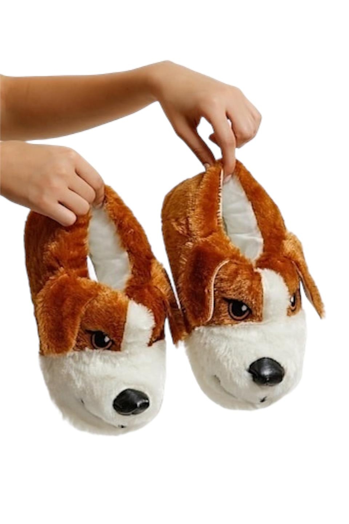 Unisex Sevimli Köpek Figürlü Kaymaz ve Ses Yapmaz Taban Ev Panduf TABA - Görsel 6