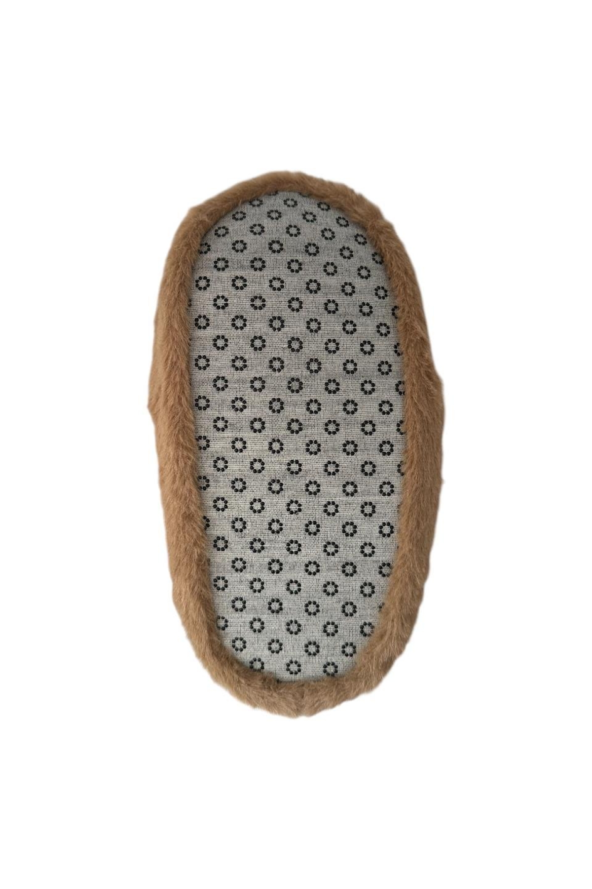 Peluş Tavşan Figürlü Kaymaz ve Ses Yapmaz Ev Panduf KAHVERENGİ - Görsel 5