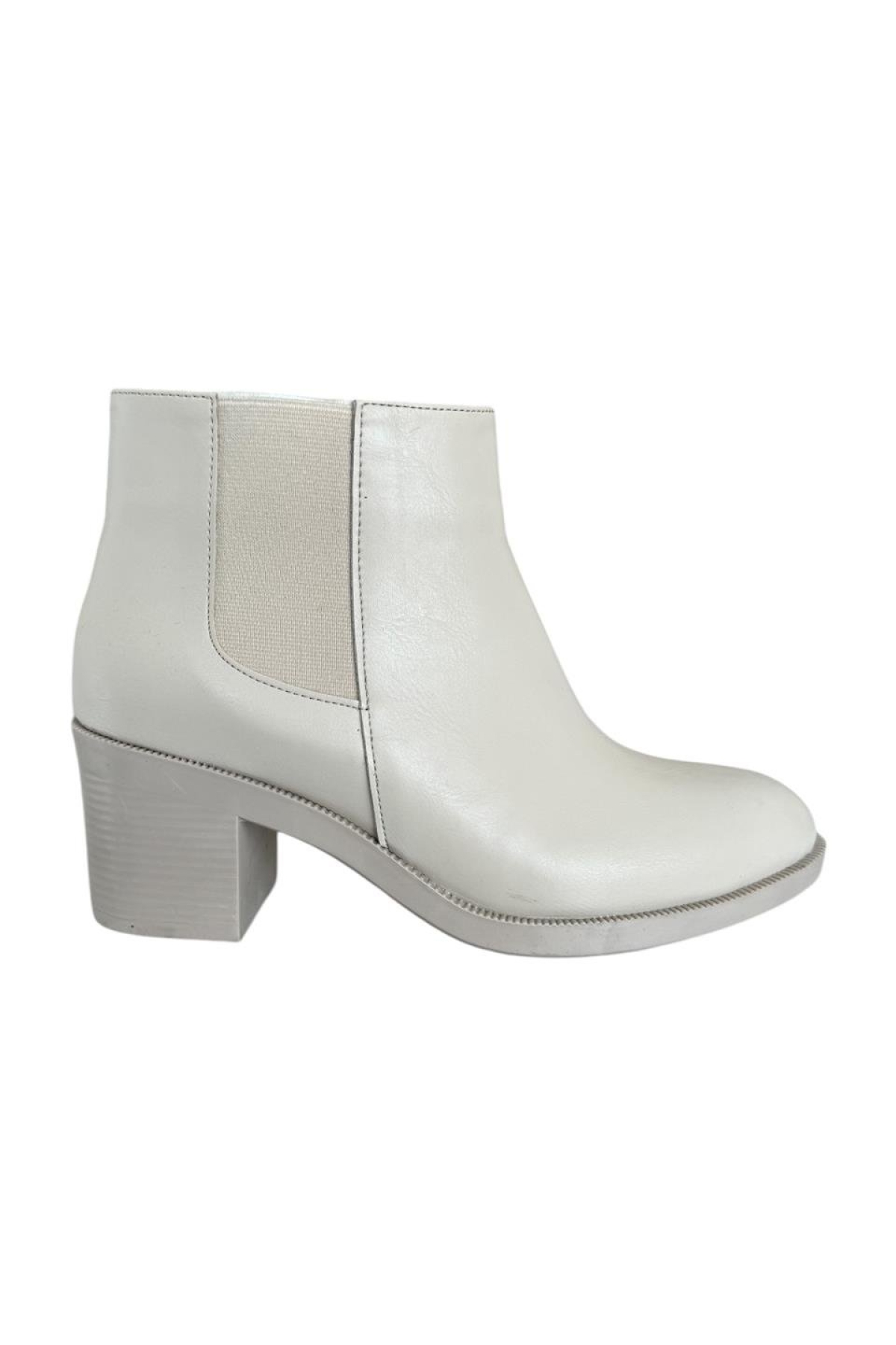 Kadın Kısa Topuklu Fermuarlı Kadın Bot (7 Cm) BEJ - Görsel 2