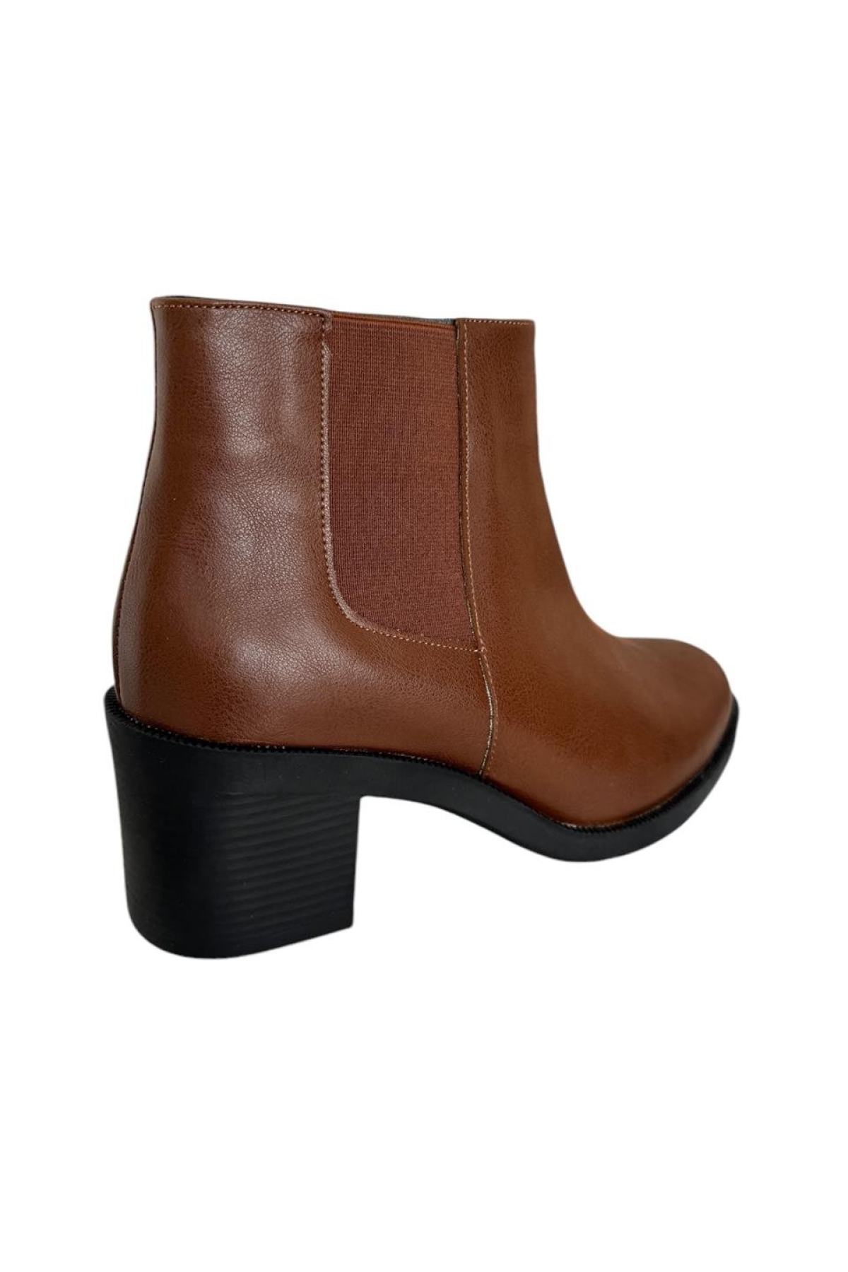 Kadın Kısa Topuklu Fermuarlı Kadın Bot (7 Cm) TABA - Görsel 5