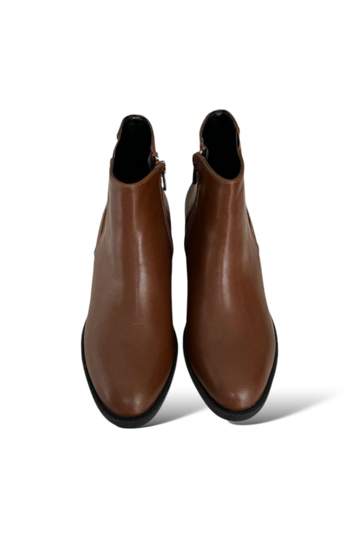Kadın Kısa Topuklu Fermuarlı Kadın Bot (7 Cm) TABA - Görsel 6