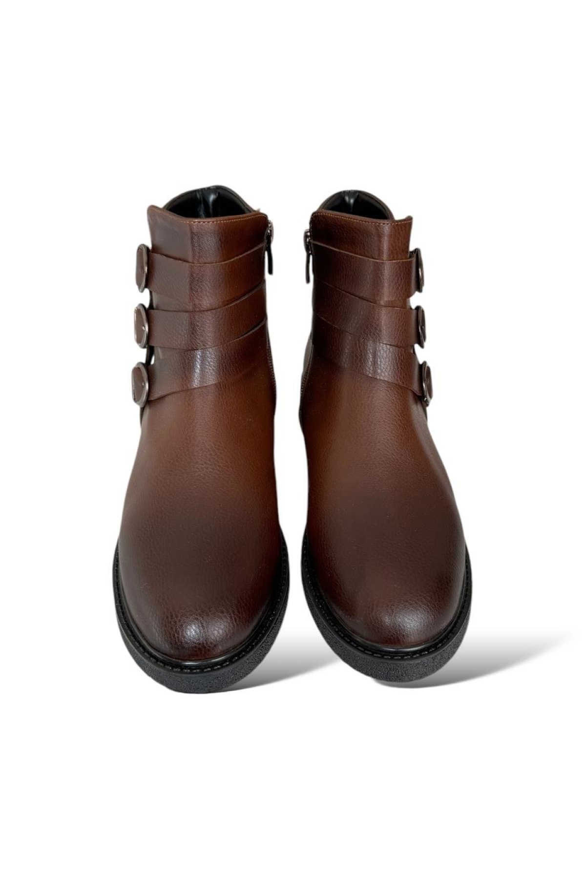 Kemerli Fermuarlı Kadın Bot TABA - Görsel 5
