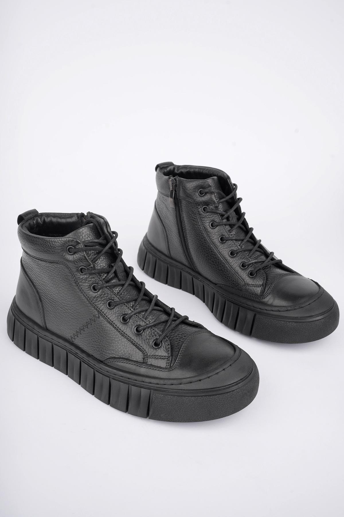 DİAZ Garantili Hakiki Deri Fermuarlı Bağcıklı Erkek Casual Bot - Görsel 4