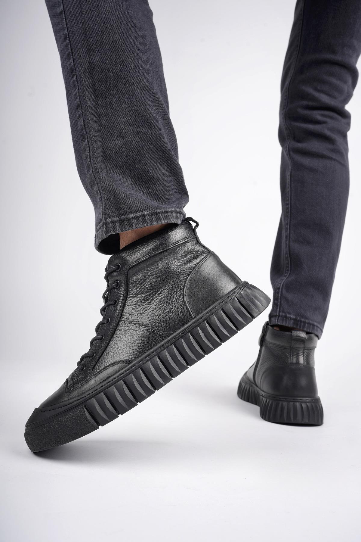 DİAZ Garantili Hakiki Deri Fermuarlı Bağcıklı Erkek Casual Bot - Görsel 7