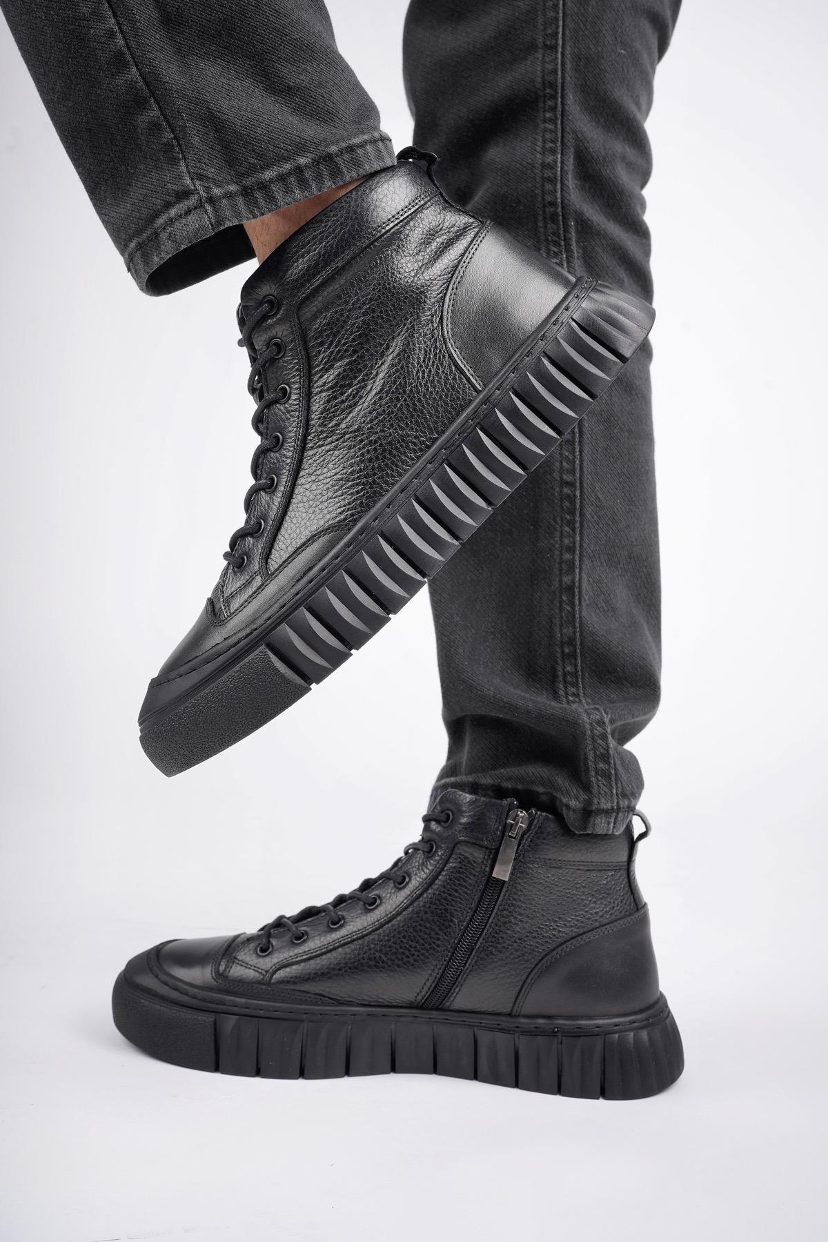 DİAZ Garantili Hakiki Deri Fermuarlı Bağcıklı Erkek Casual Bot - Görsel 8