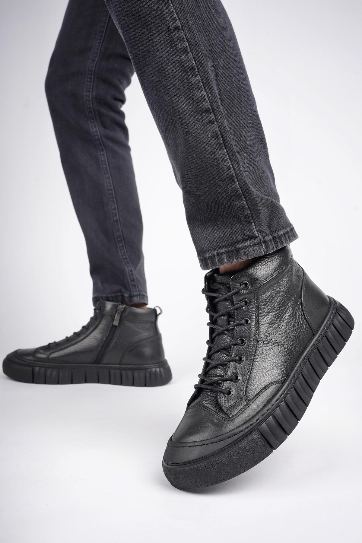 DİAZ Garantili Hakiki Deri Fermuarlı Bağcıklı Erkek Casual Bot - Görsel 9