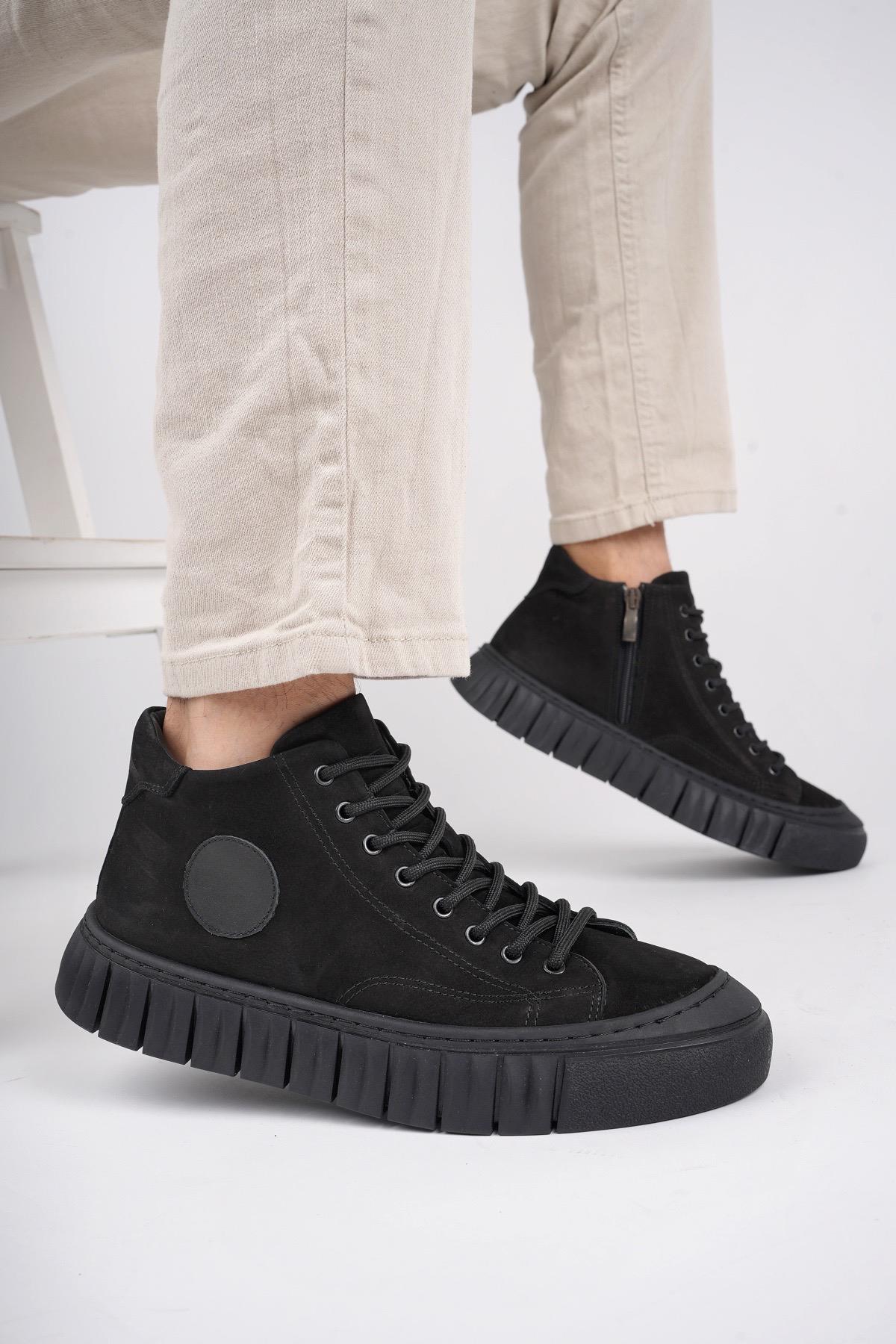 KAPOOR Garantili Bağcıklı Fermuarlı Hakiki Deri Kaymaz Taban Erkek Casual Bot - Görsel 9