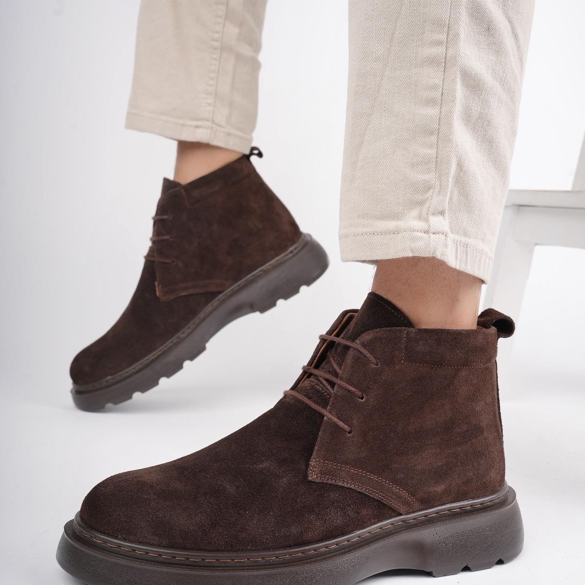 HENRY Garantili Bağcıklı Hakiki Deri Rahat Taban Erkek Chelsea Bot - Görsel 9