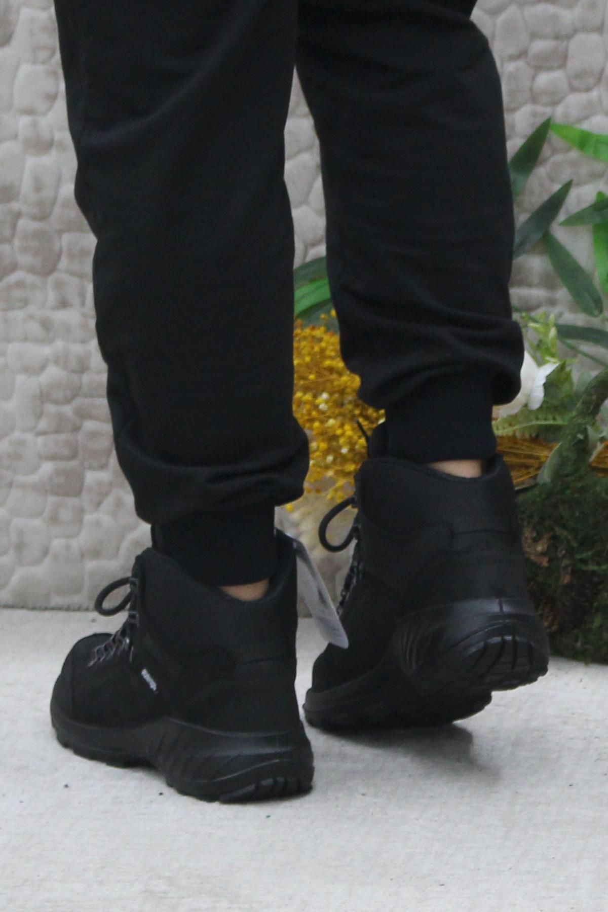 M4107 Siyah Anatomik Orijinal Ürün Hakiki Deri Su Geçirmez Erkek Bot - Görsel 5