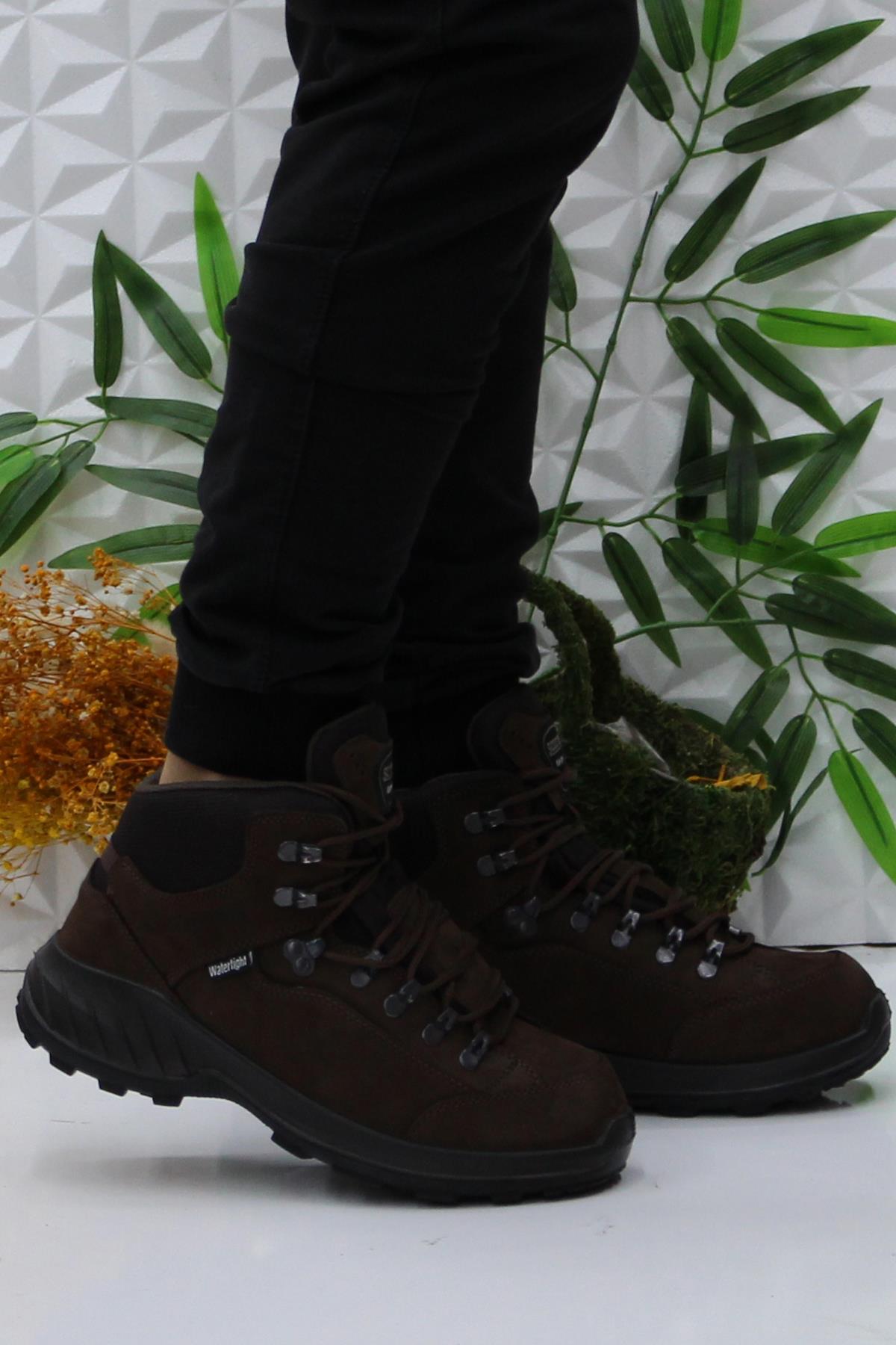 M4107 Kahve Anatomik Orijinal Ürün Hakiki Deri Su Geçirmez Erkek Bot - Görsel 2