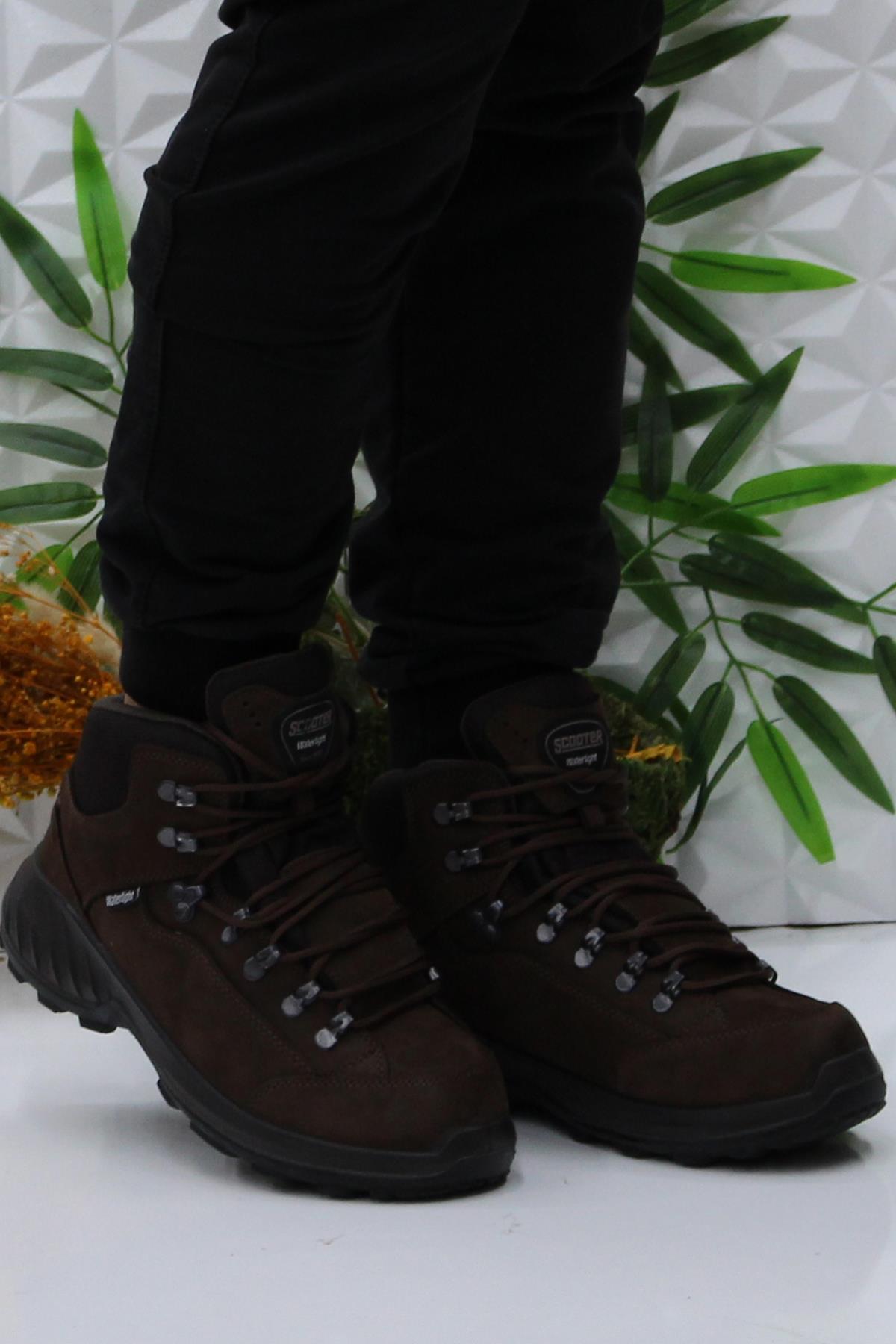 M4107 Kahve Anatomik Orijinal Ürün Hakiki Deri Su Geçirmez Erkek Bot - Görsel 3