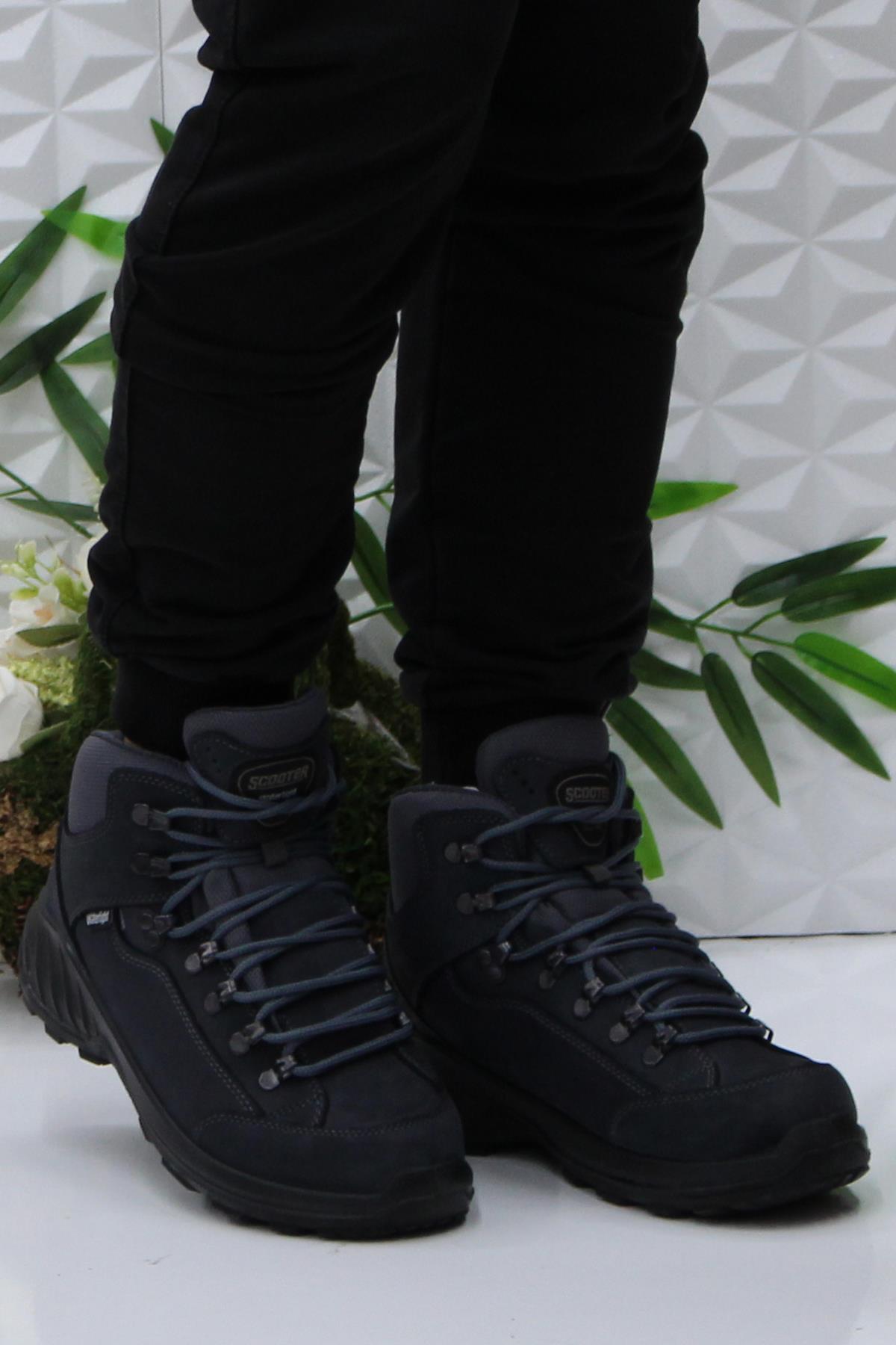 M4107 Gri Asfalt Anatomik Orijinal Ürün Hakiki Deri Su Geçirmez Erkek Bot - Görsel 3