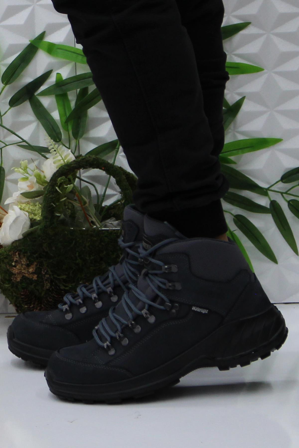 M4107 Gri Asfalt Anatomik Orijinal Ürün Hakiki Deri Su Geçirmez Erkek Bot - Görsel 4