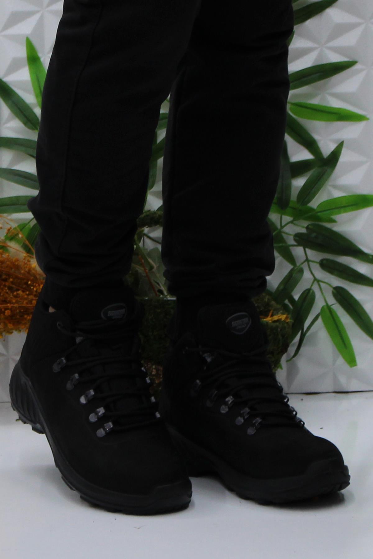 M4100 Siyah Anatomik Orijinal Ürün Hakiki Deri Su Geçirmez Erkek Bot - Görsel 3