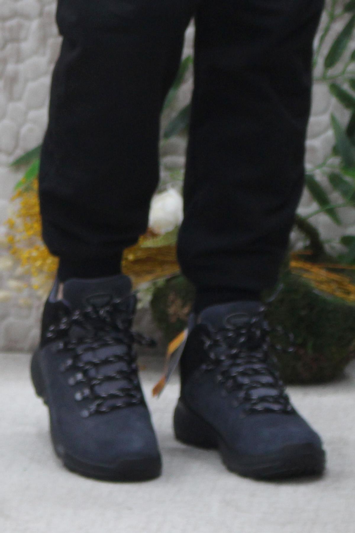 M4100 Gri Asfalt Anatomik Orijinal Ürün Hakiki Deri Su Geçirmez Erkek Bot - Görsel 3