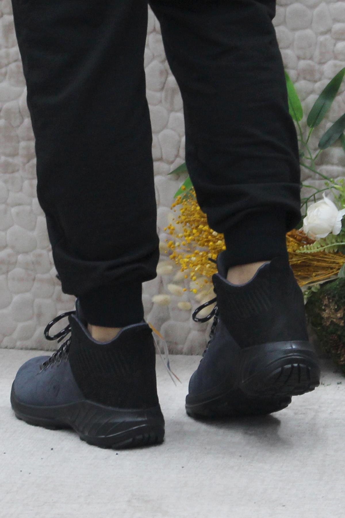 M4100 Gri Asfalt Anatomik Orijinal Ürün Hakiki Deri Su Geçirmez Erkek Bot - Görsel 5