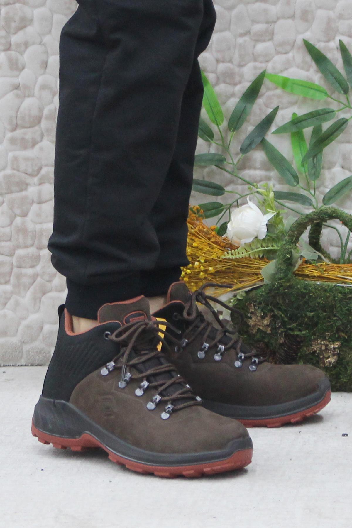 M4100 Kahve Anatomik Orijinal Ürün Hakiki Deri Su Geçirmez Erkek Bot - Görsel 2