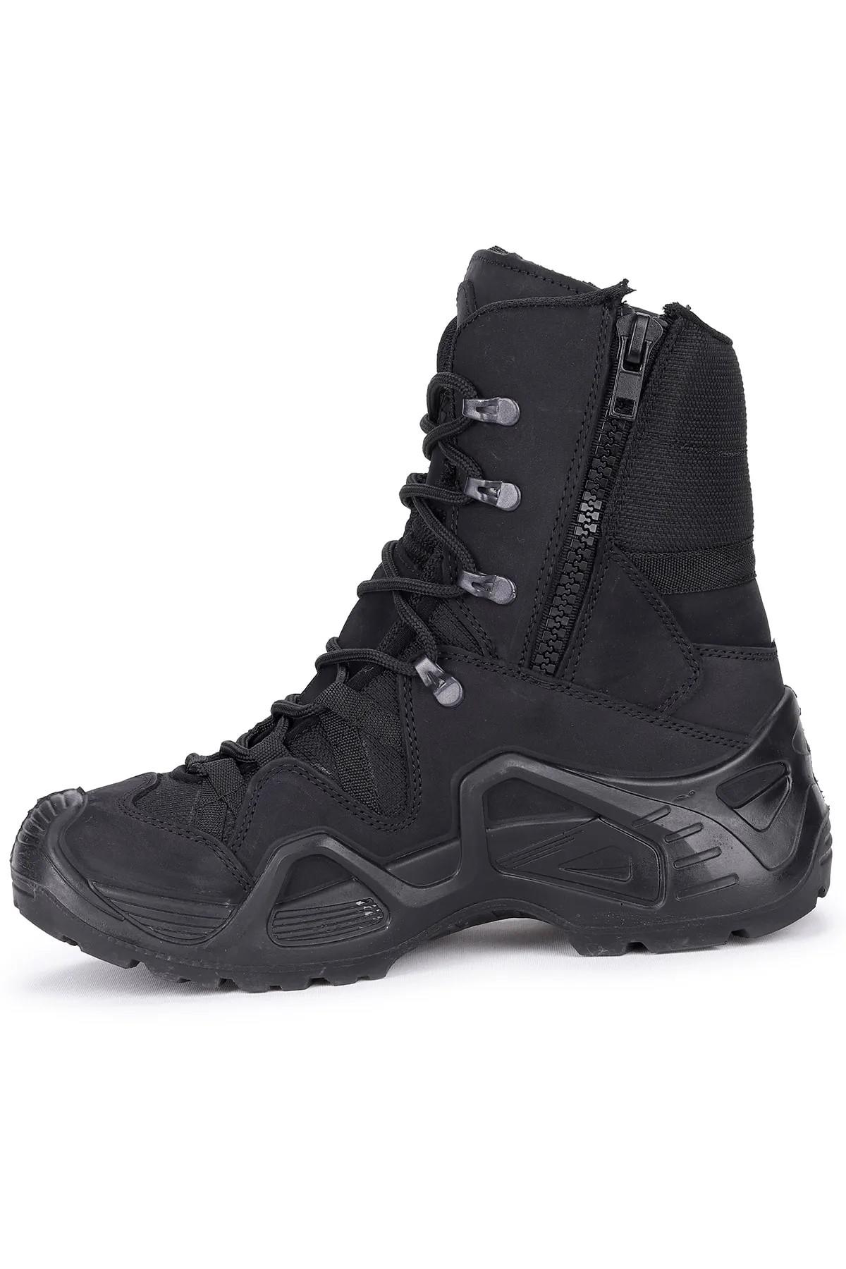 P1491 Hakiki Deri Fermuarlı Avcı Botu Askeri Postal Erkek Bot - Görsel 6