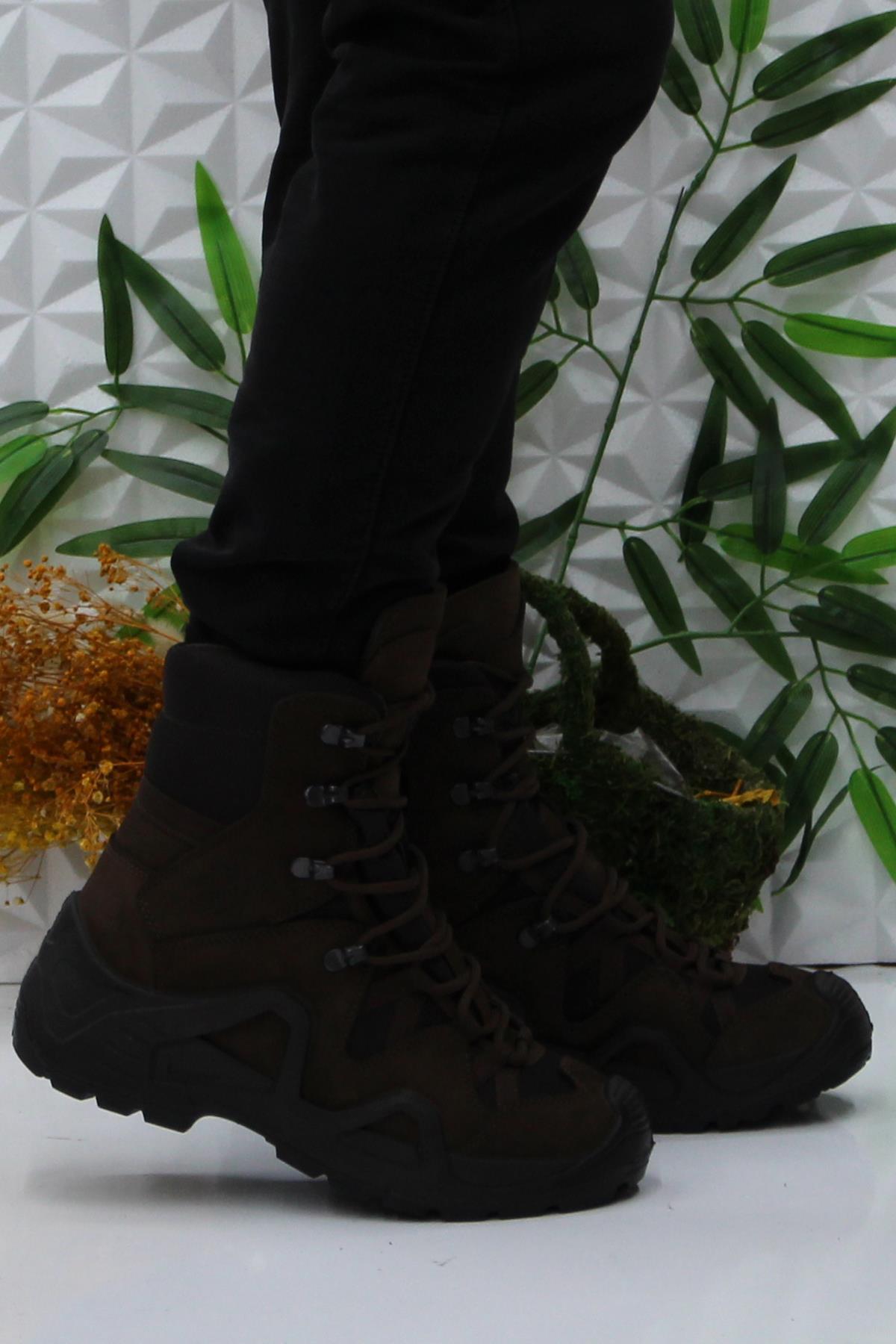 Scooter P1490 Kahve Hakiki Deri Avcı Botu Askeri Postal Su Geçirmez Erkek Bot model görseli