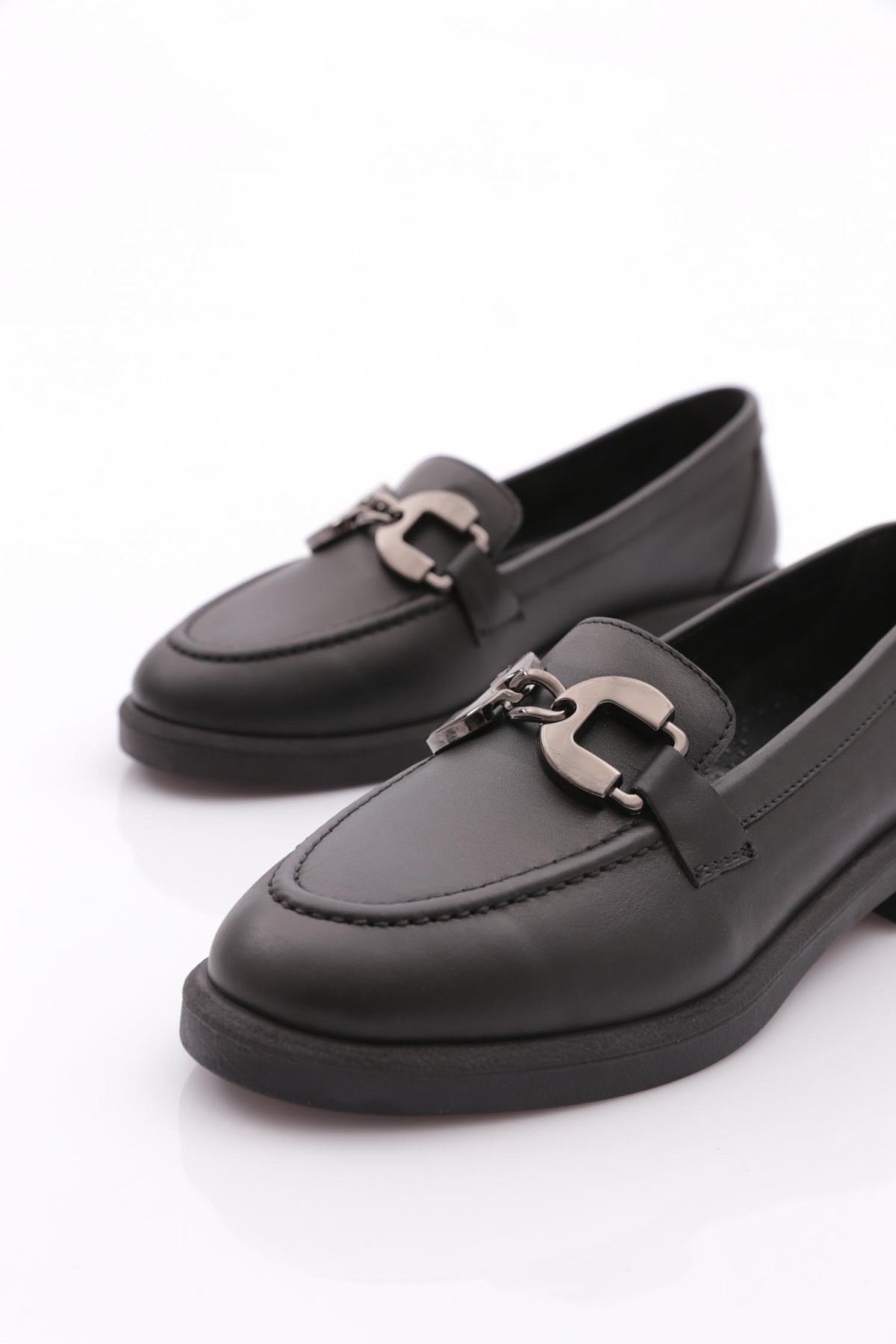 706 Kadin Aksesuarli Loafer Ayakkabi - Görsel 5