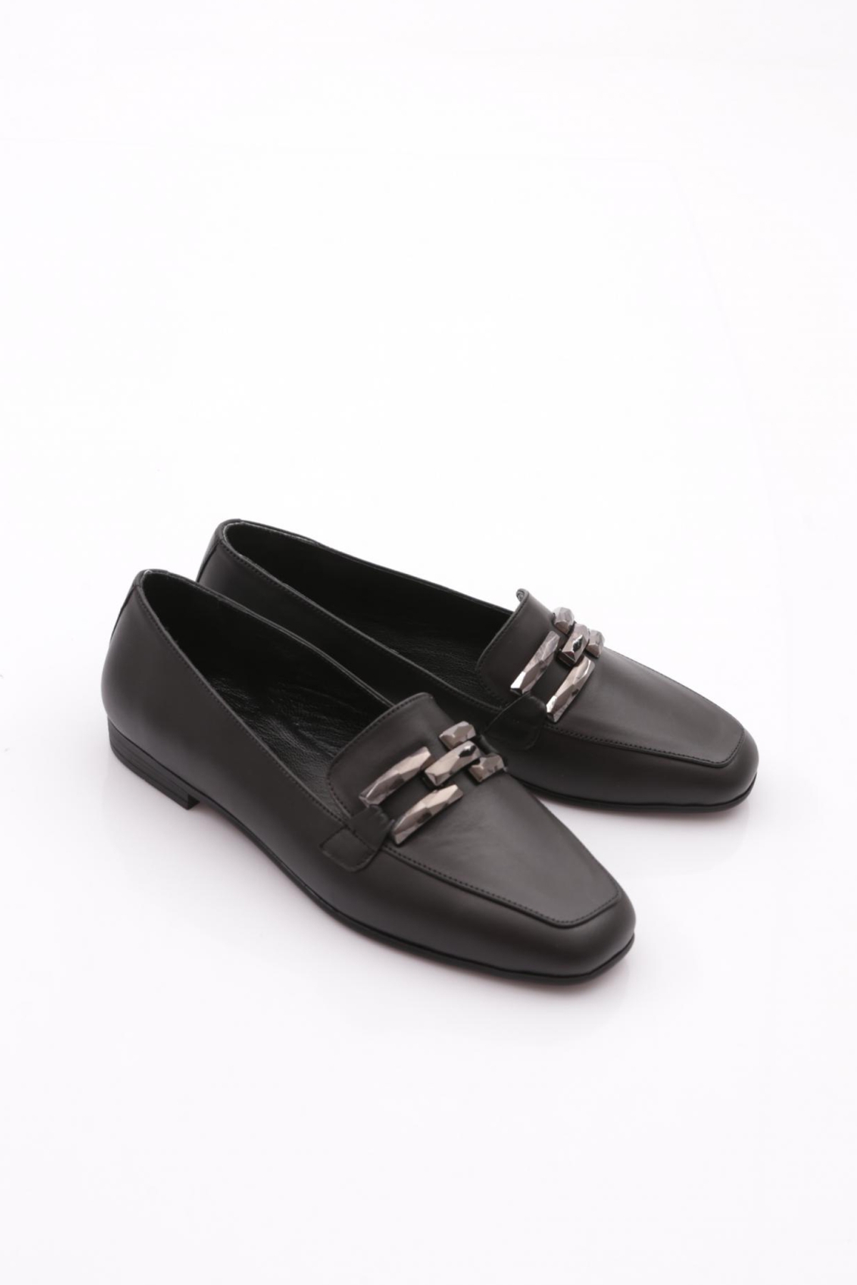701 Kadin Aksesuarli Loafer Ayakkabi - Görsel 3