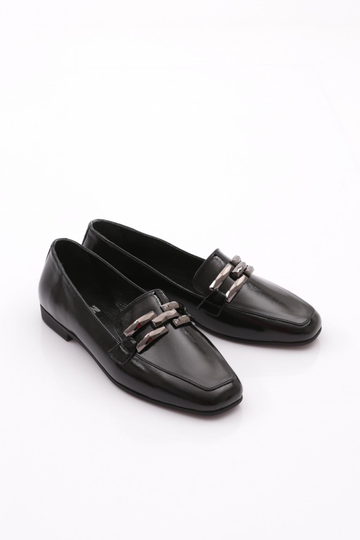 701 Kadin Aksesuarli Loafer Ayakkabi - Görsel 3