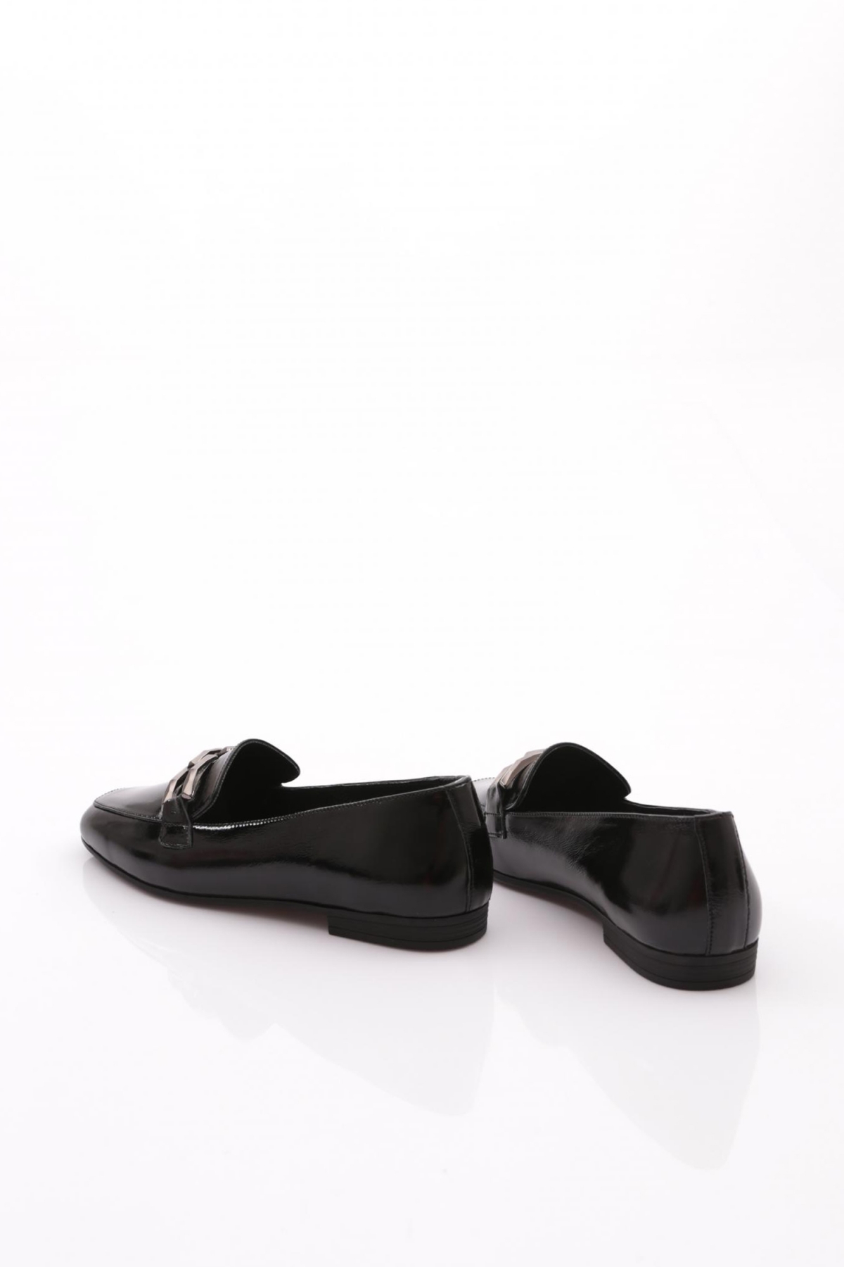 701 Kadin Aksesuarli Loafer Ayakkabi - Görsel 4