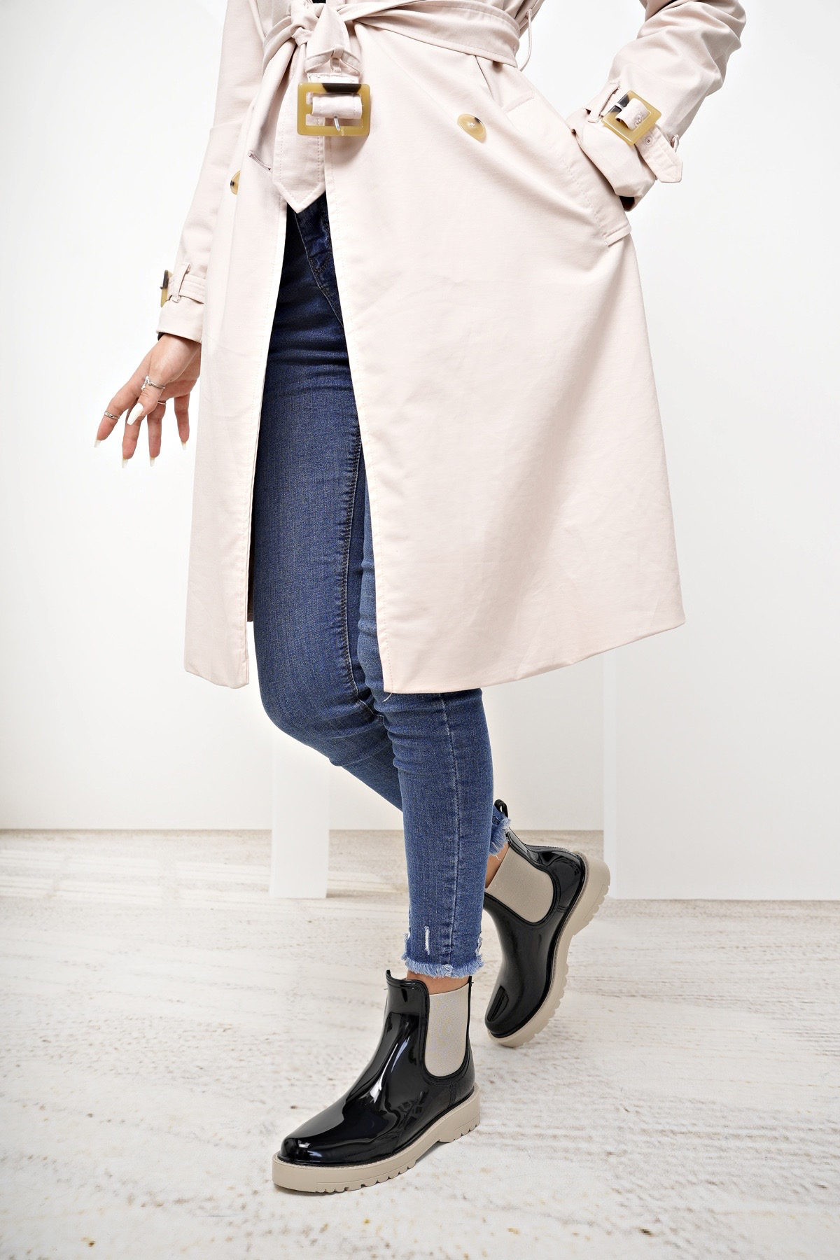 Drizzle Vigor Su Geçirmez Lastikli Kaydırmaz Hafif Taban Kadın Yağmur Botu - Görsel 3