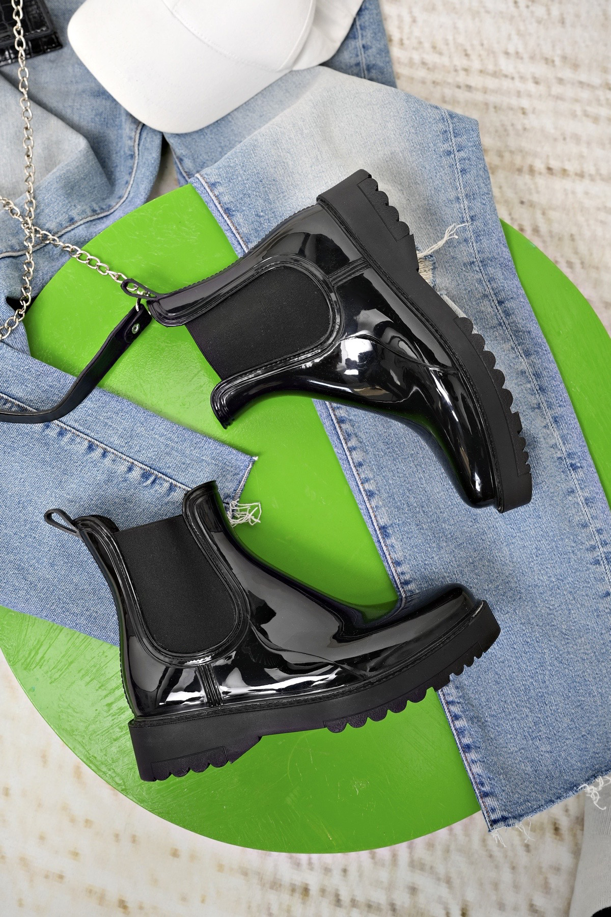 Drizzle Vigor Su Geçirmez Lastikli Kaydırmaz Hafif Taban Kadın Yağmur Botu - Görsel 7