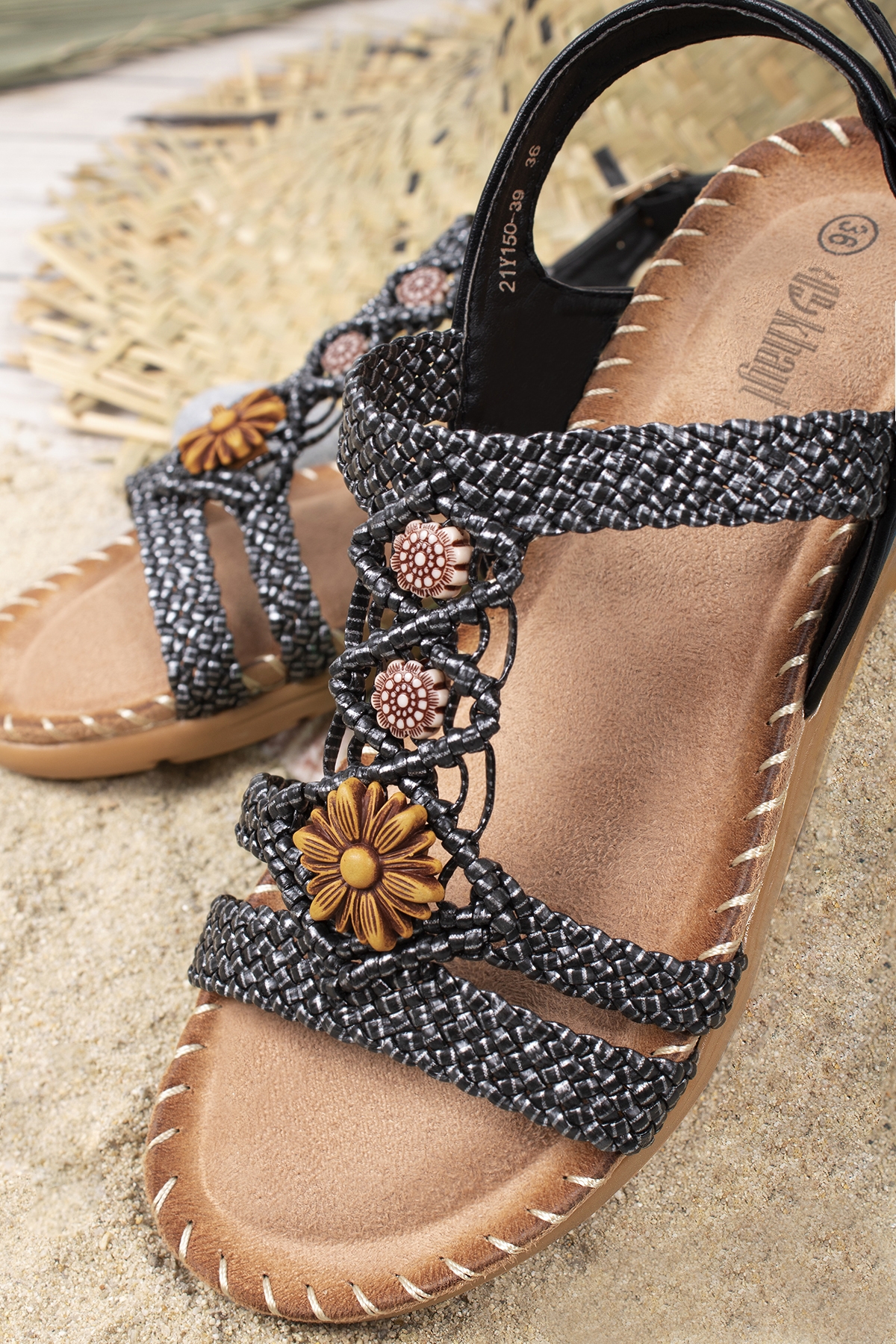 Julia Anatomik Fashion Günlük Kadın Sandalet - Görsel 3