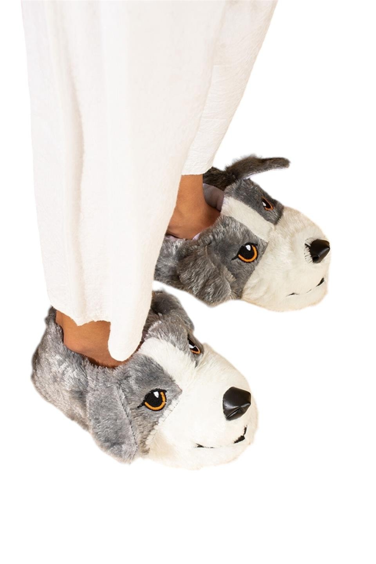 Sevimli Köpek Figürlü Çocuk Panduf GRİ - Görsel 3