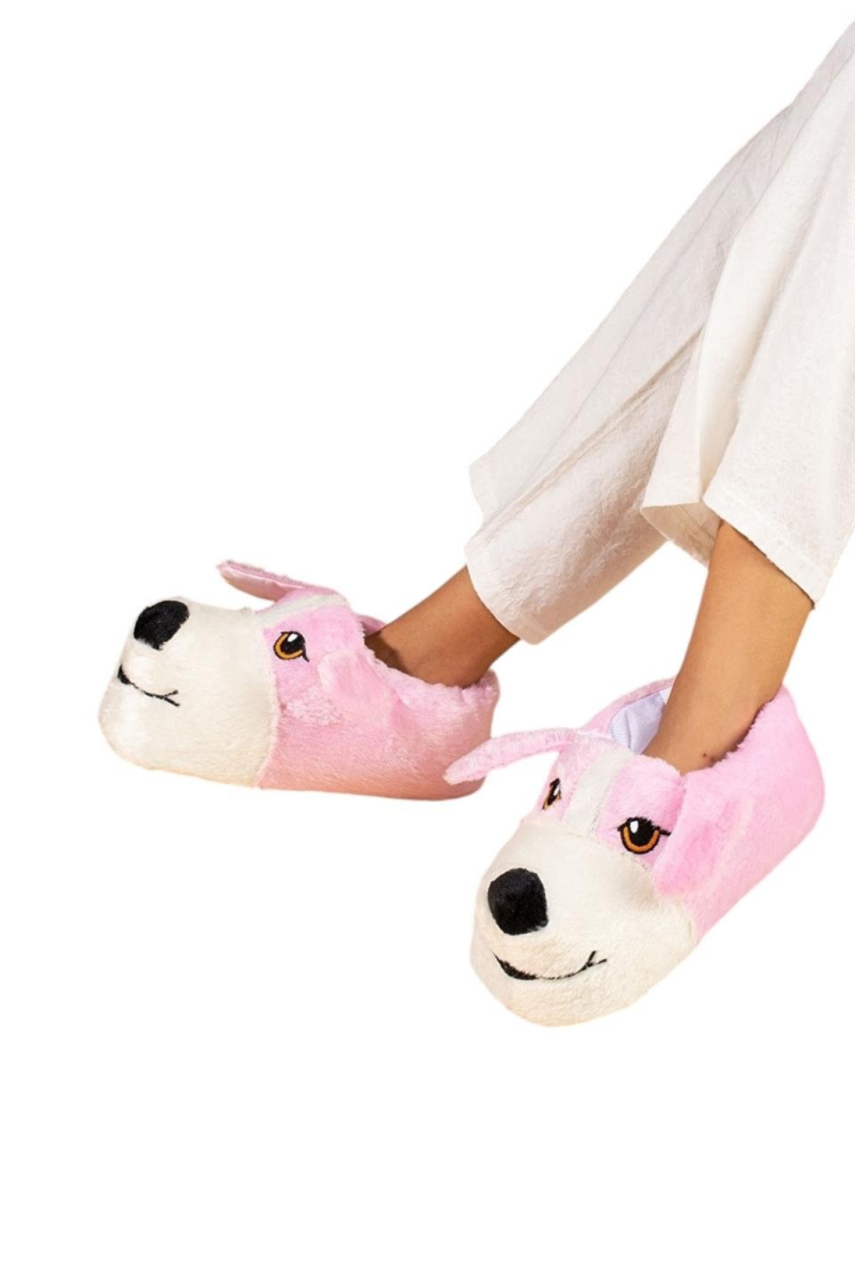 Sevimli Köpek Figürlü Çocuk Panduf PEMBE - Görsel 3