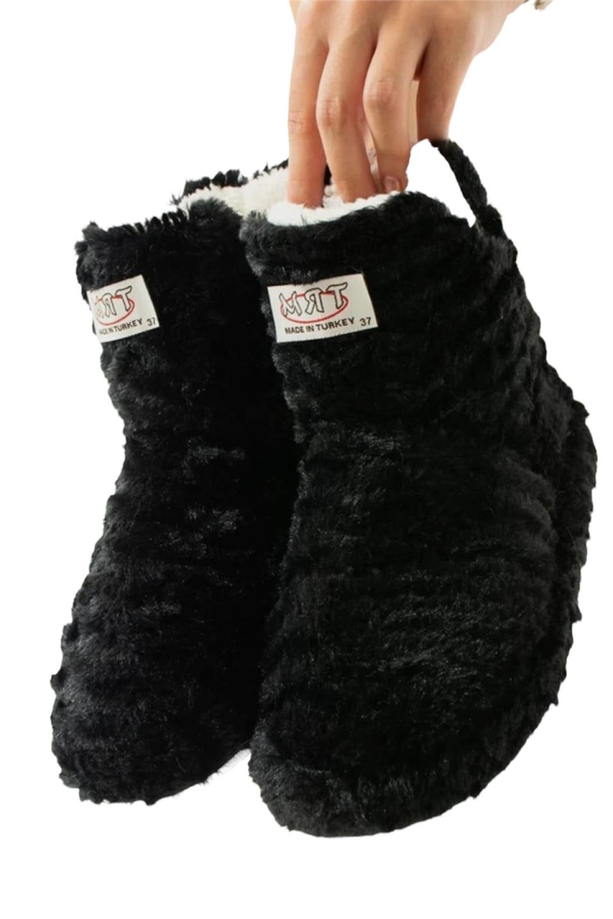 Kadın Panduf Kaydırmaz Taban Ev Botu Kalın Hafif Taban SİYAH - Görsel 4