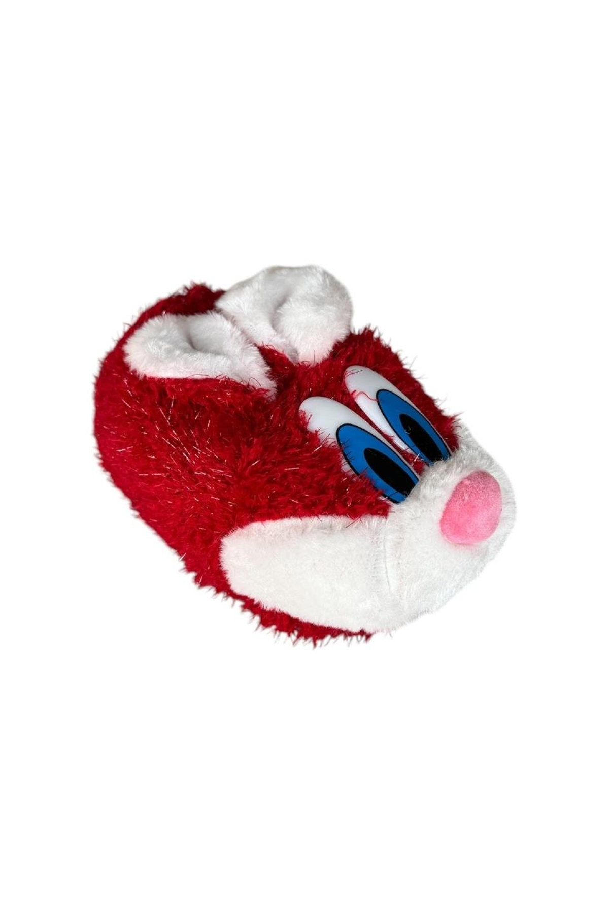Çocuk Figürlü Panduf Ev Pandufu Ev Ayakkabısı Ev Botu Kreş Okul Ayakkabısı KIRMIZI - Görsel 3