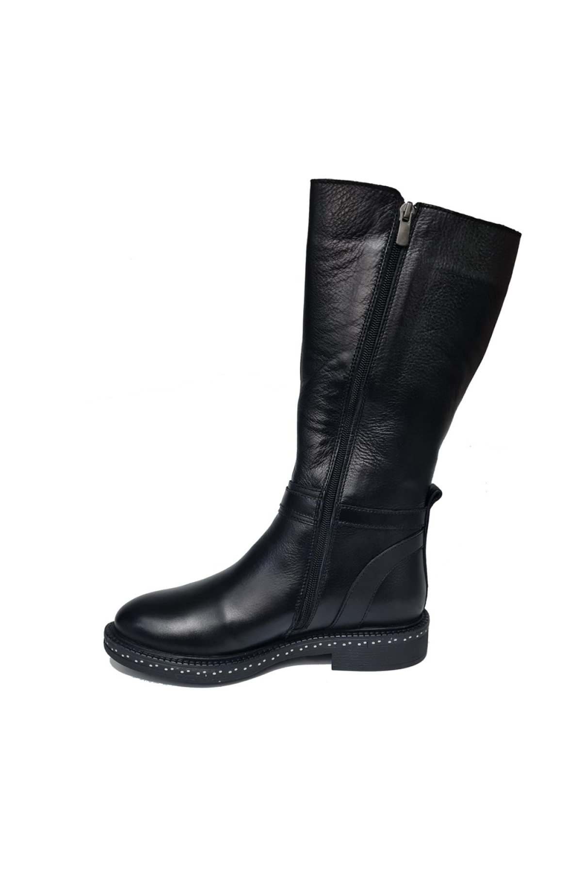 Fermuarlı Hakiki Deri Kadın Klasik Çizme 9859 - Görsel 4