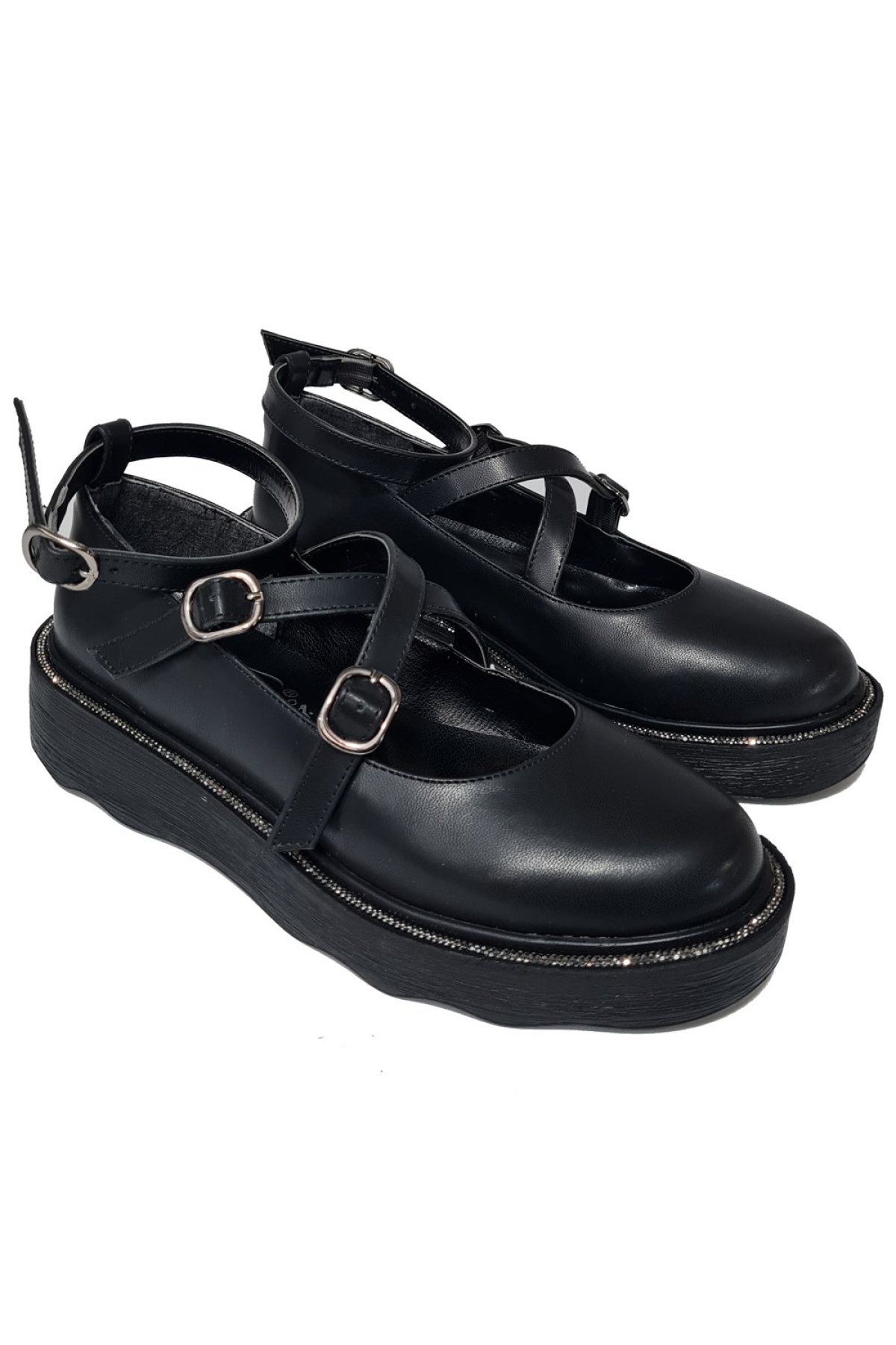 Bilek Bağlı Kalın Taban Taşlı Loafer Ayakkabı 702165-z - Görsel 4