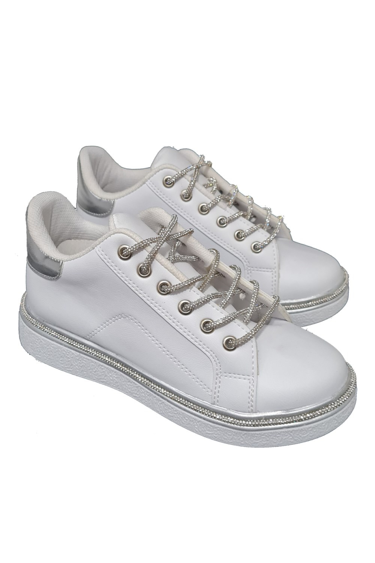 Bağcık Taşlı Kalın Taban Taşlı Sneaker Ayakkabı 702169-z - Görsel 4