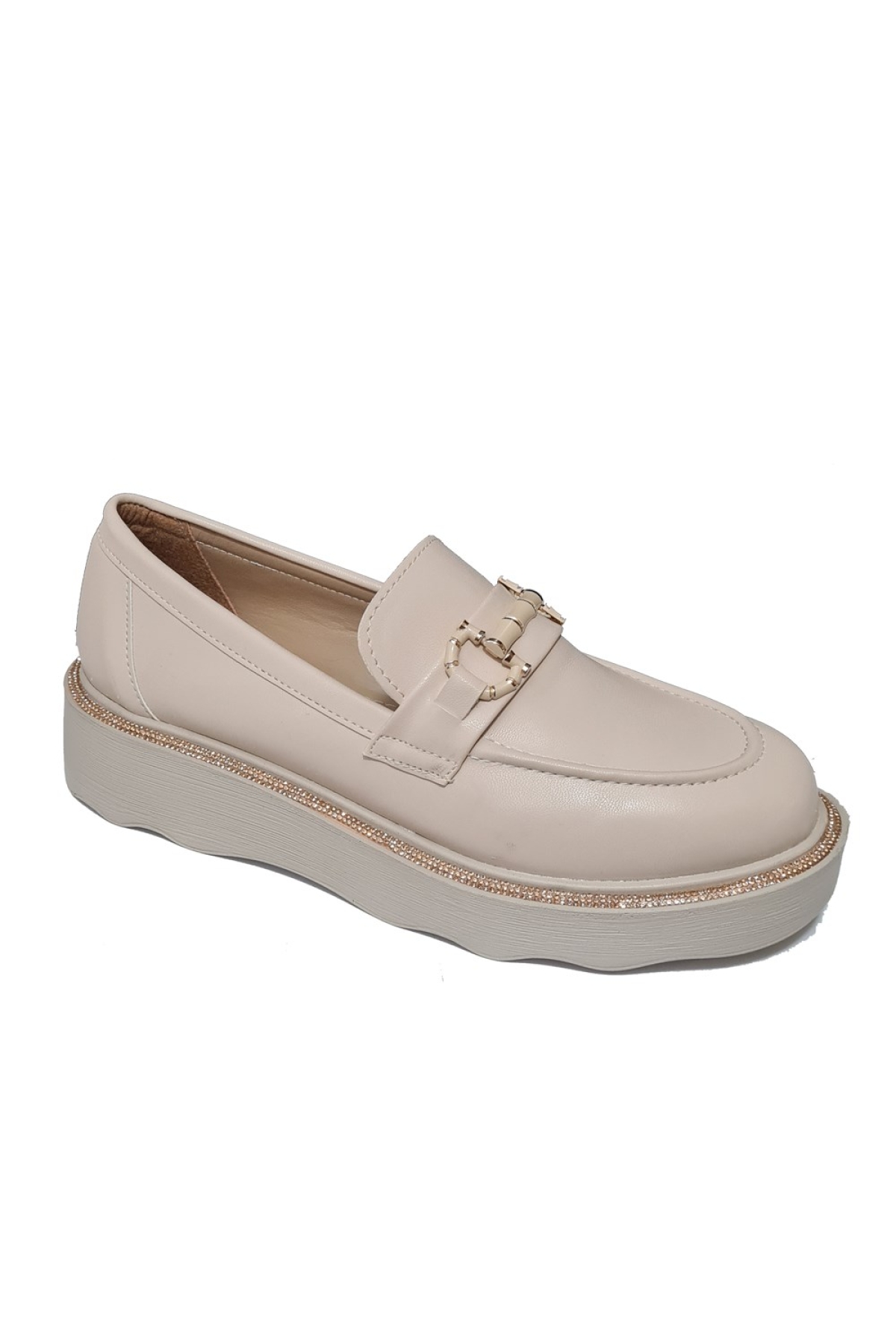 Kalın Taşlı Taban Aksesuarlı Kadın Loafer Ayakkabı 8552606-z - Görsel 2