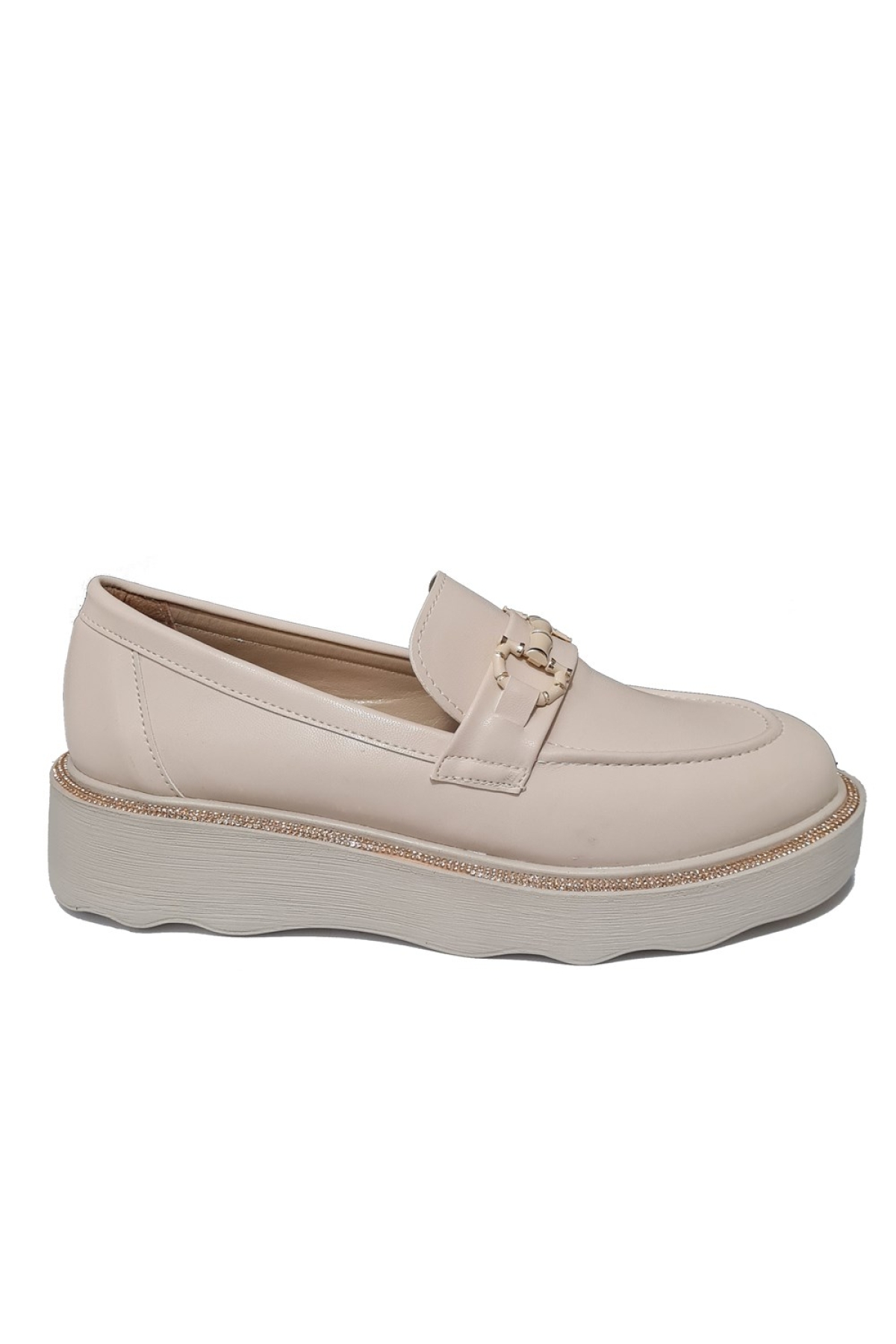Kalın Taşlı Taban Aksesuarlı Kadın Loafer Ayakkabı 8552606-z - Görsel 5