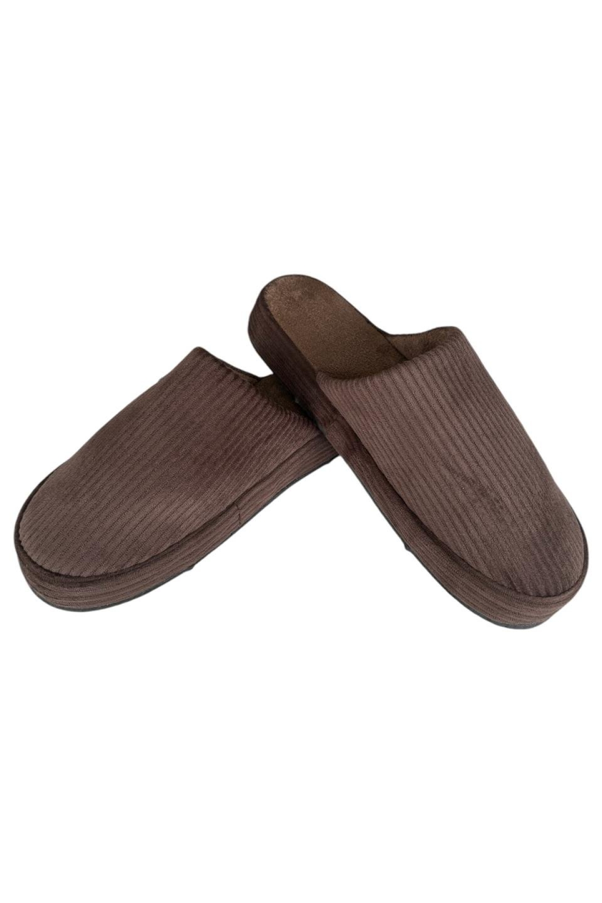 Erkek Pofuduk Ev Terliği KAHVERENGİ - Görsel 4