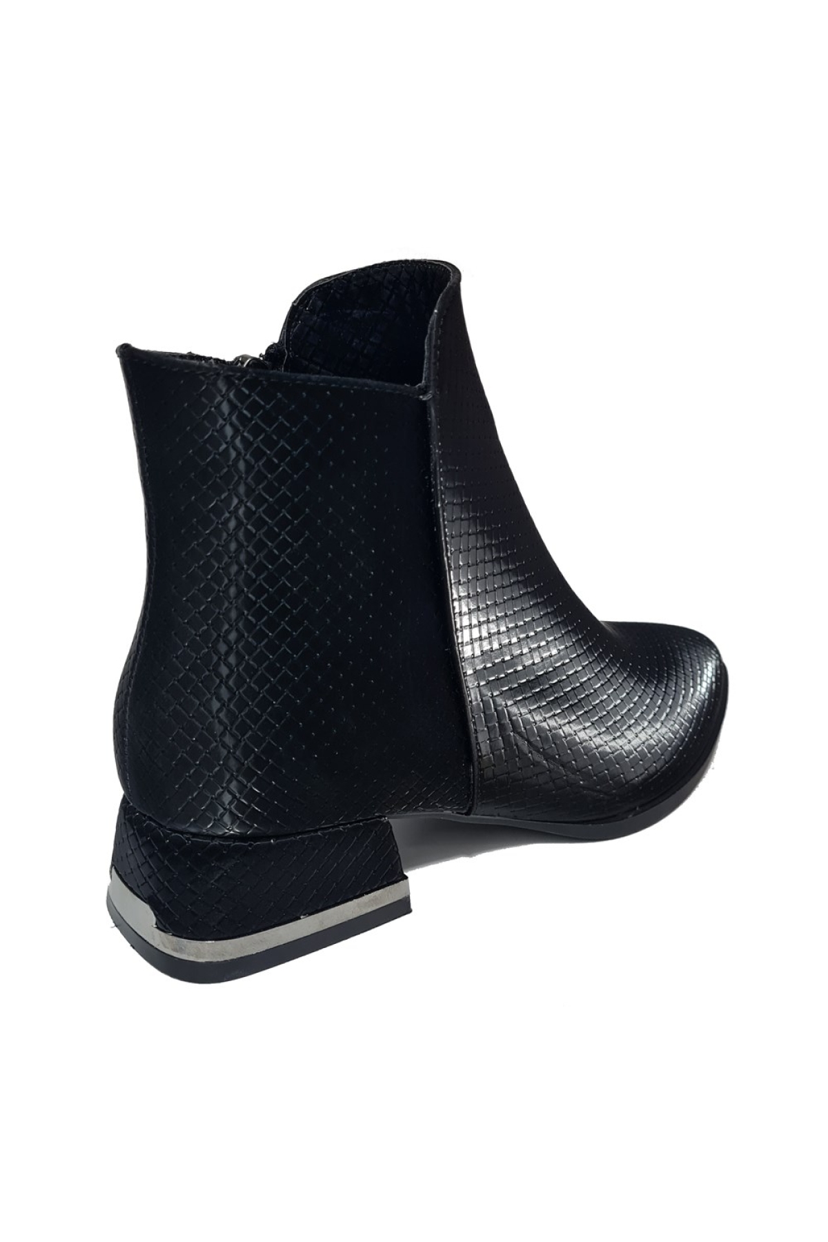 Kısa Topuklu Baklava Desenli Kadın Bot 573309-z - Görsel 4
