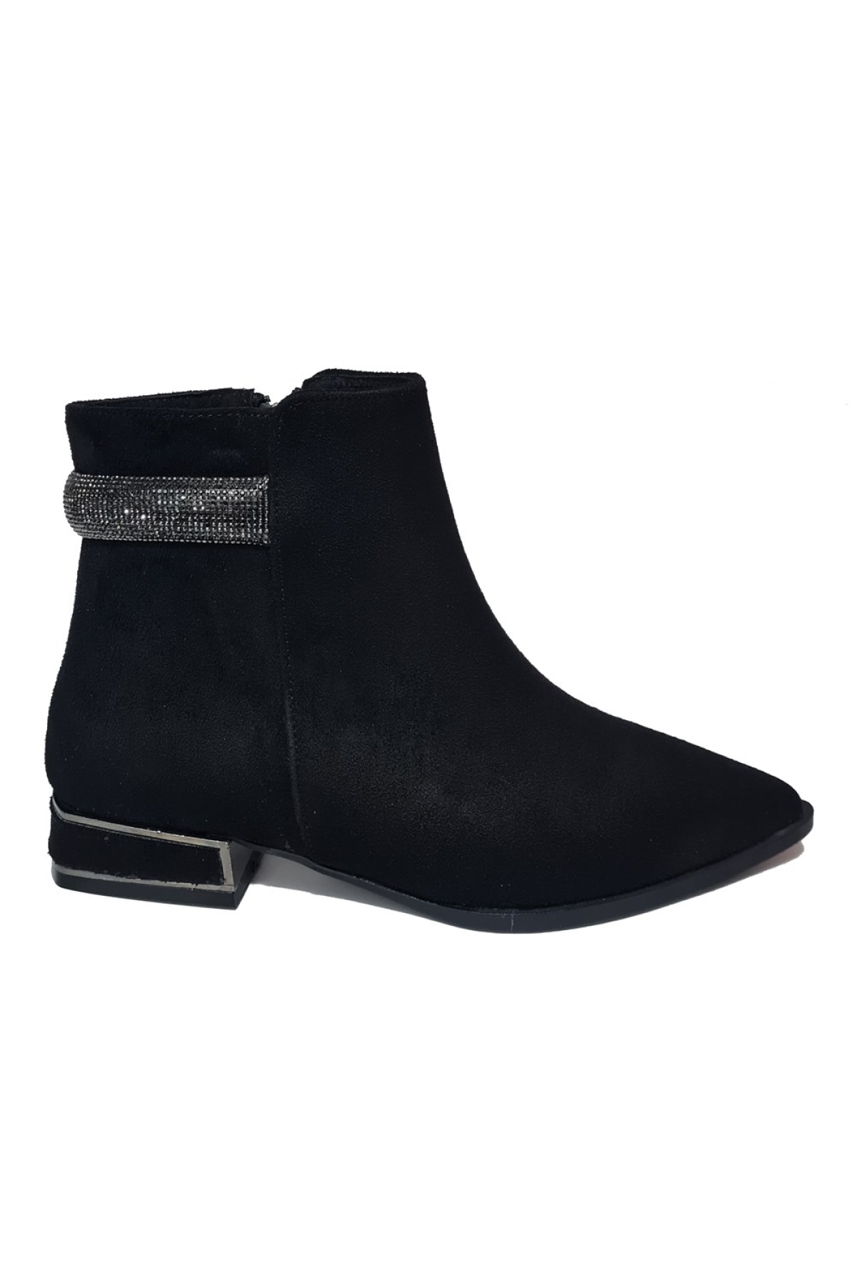 Arkaya Doğru Taşlı Kısa Topuklu Kadın Bot 248118 - Görsel 2