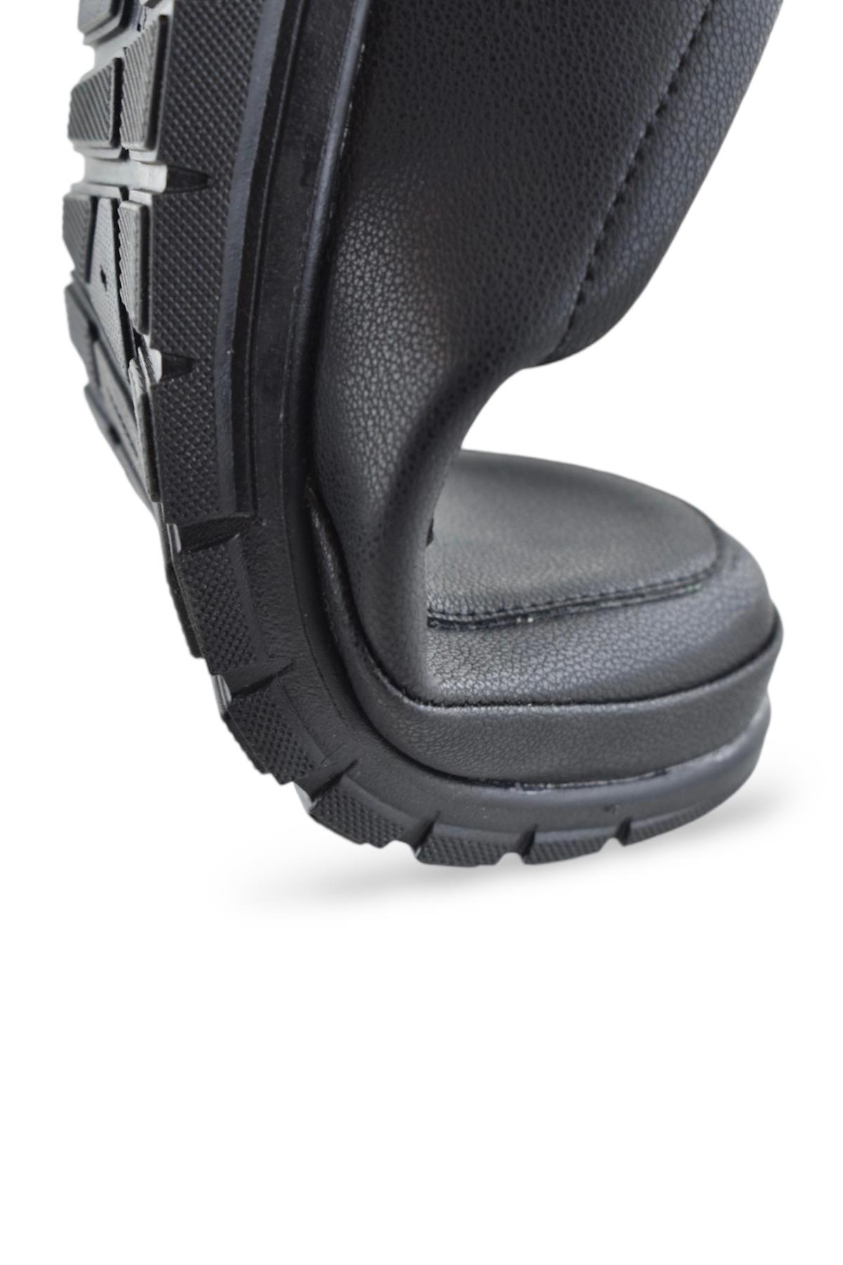 0244 Tokalı Rahat Ortopedik Taban Günlük Kadın Ayakkabı Babet Kadın Kışlık Ayakkabı - Görsel 5