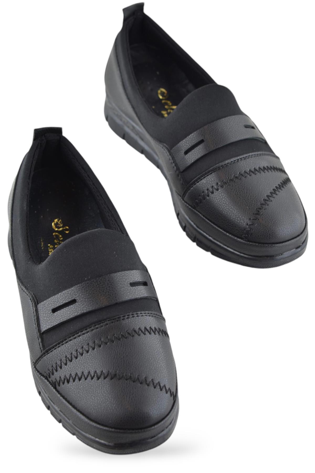 0248 Rahat Ortopedik Taban Günlük Kadın Ayakkabı Babet Kadın Kışlık Ayakkabı - Görsel 2