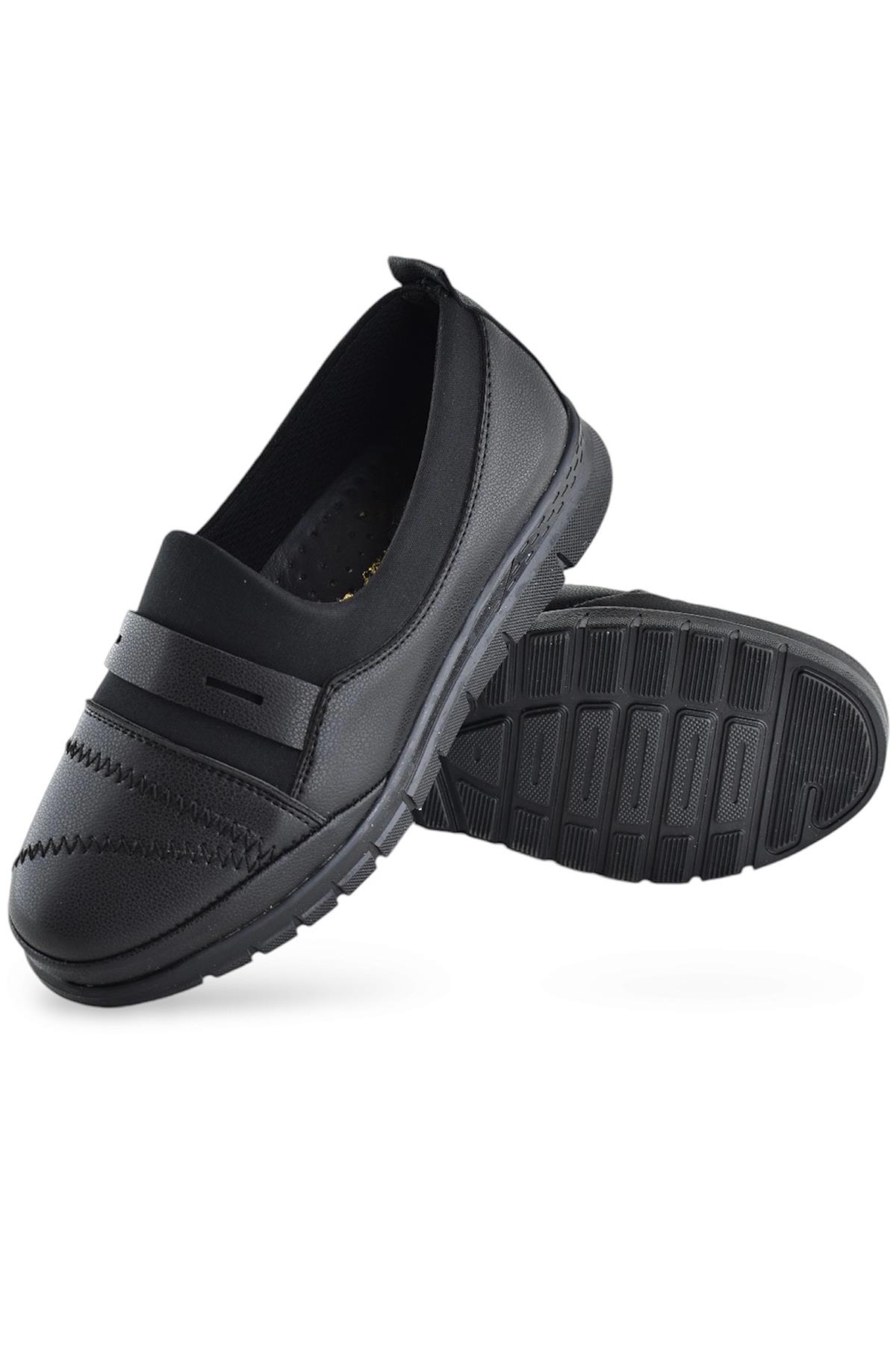 0248 Rahat Ortopedik Taban Günlük Kadın Ayakkabı Babet Kadın Kışlık Ayakkabı - Görsel 4