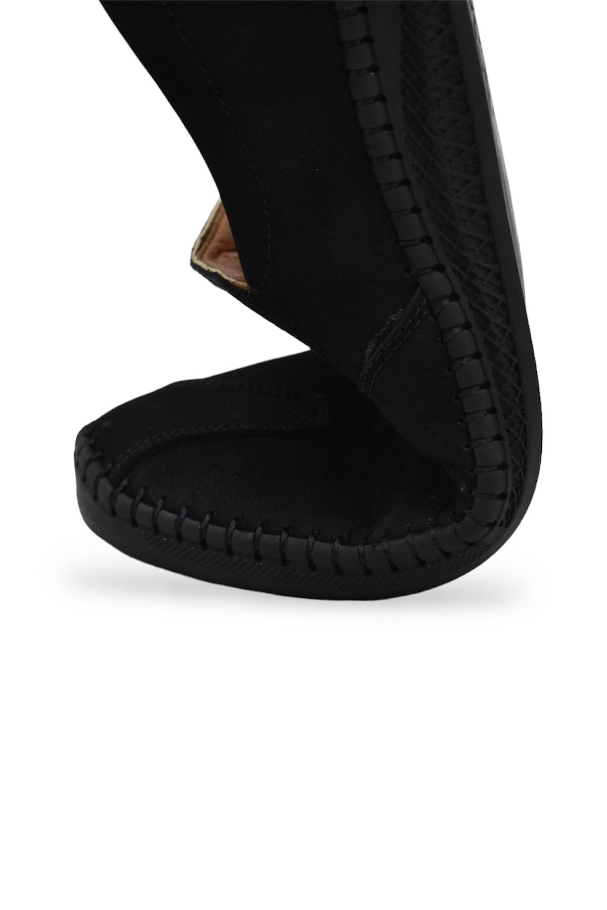 066 Tam Ortopedik Taban Hakiki Deri Nubuk Erkek Ayakkabı Günlük Erkek Ayakkabı Topuk Jelli - Görsel 5