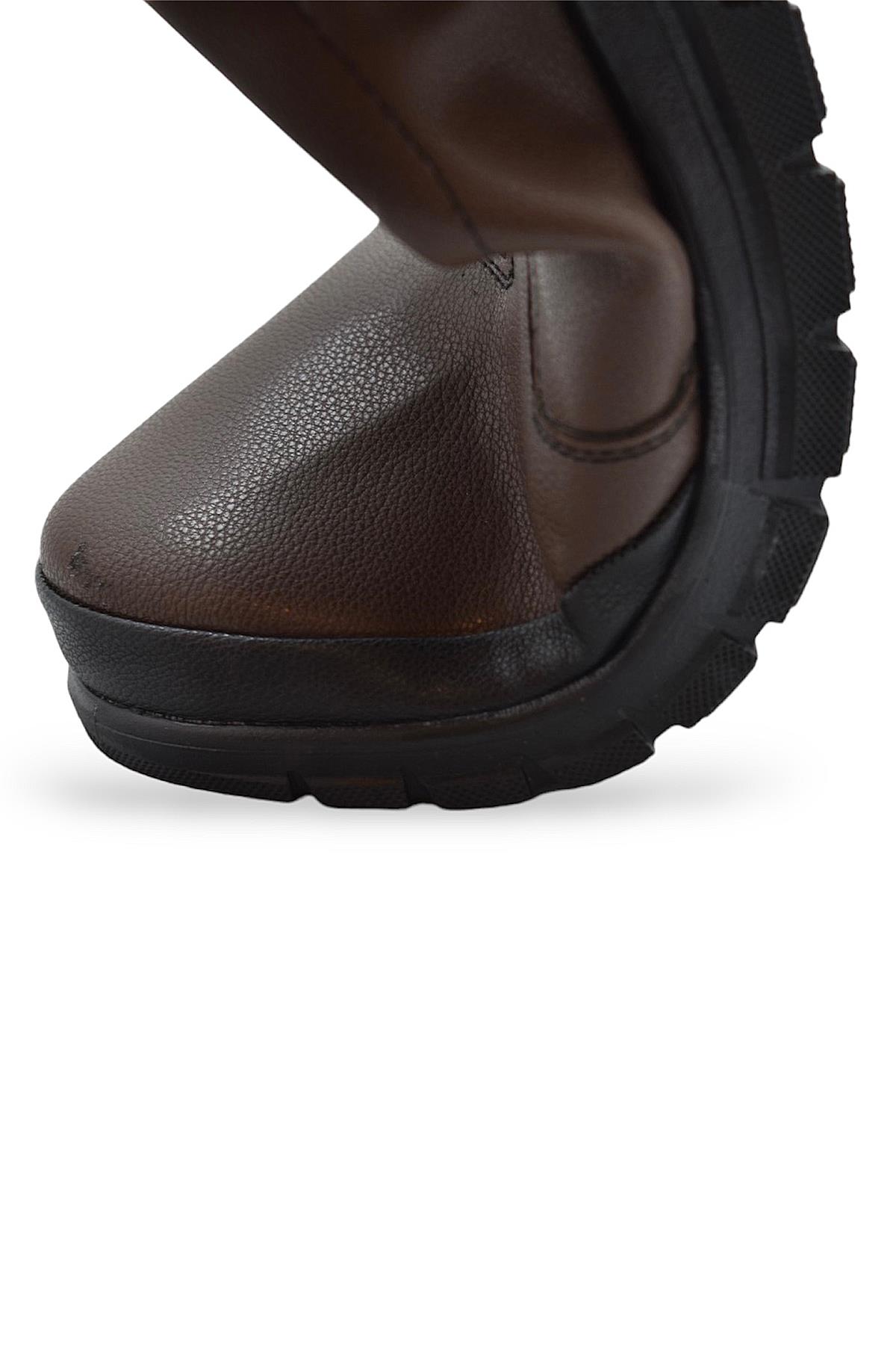 0240 Taşlı Rahat Ortopedik Taban Günlük Kadın Ayakkabı Babet Kadın Kışlık Ayakkabı - Görsel 5